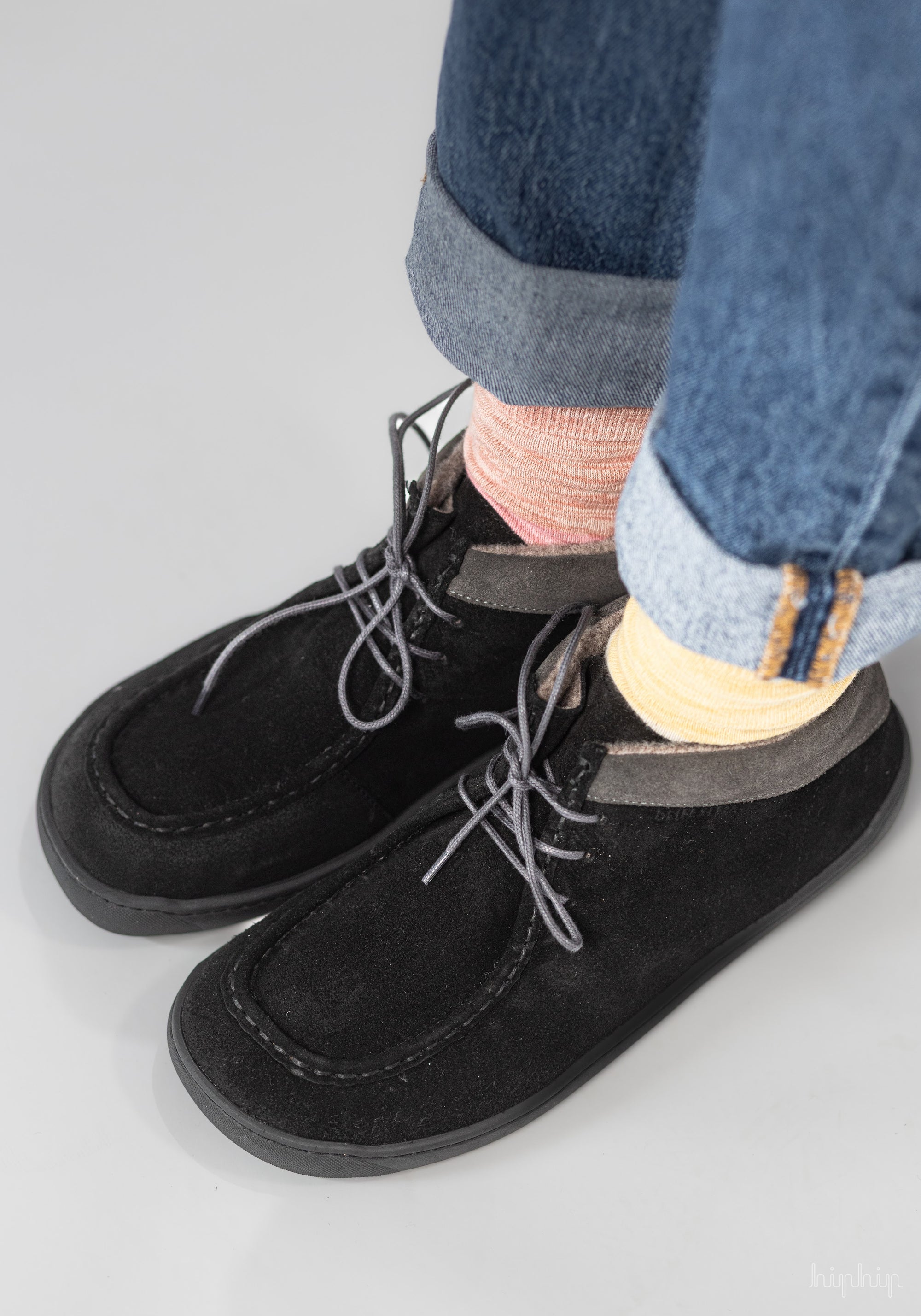 Ghete Barefoot îmblănite adulți - Timeless Style Black