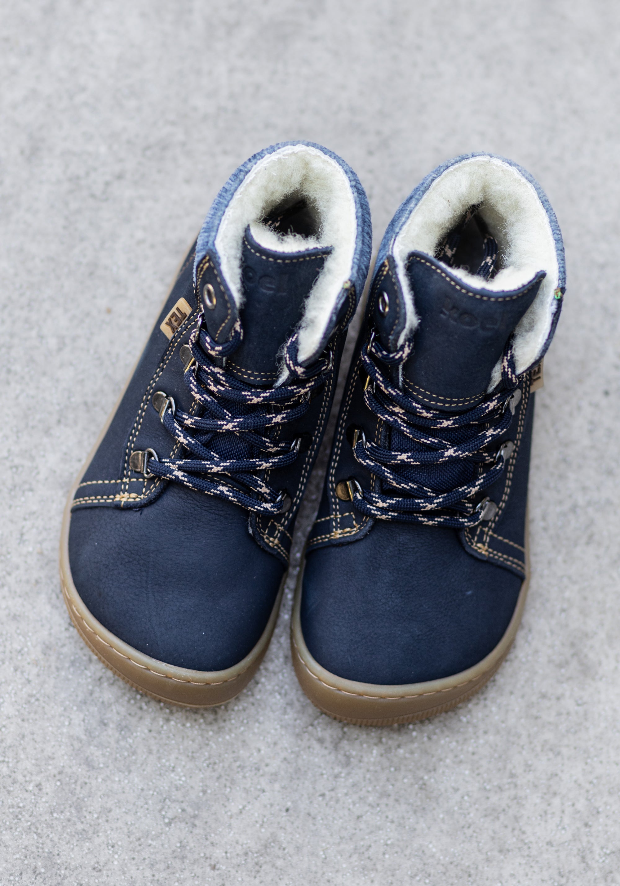 Ghete Barefoot impermeabile îmblănite - Deemer Navy