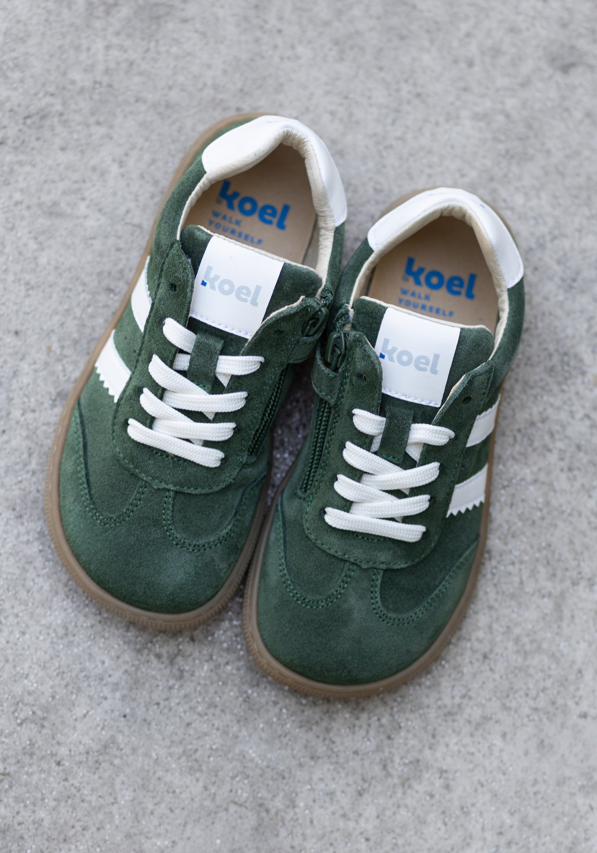 Sneakers Barefoot din piele - Declan Khaki