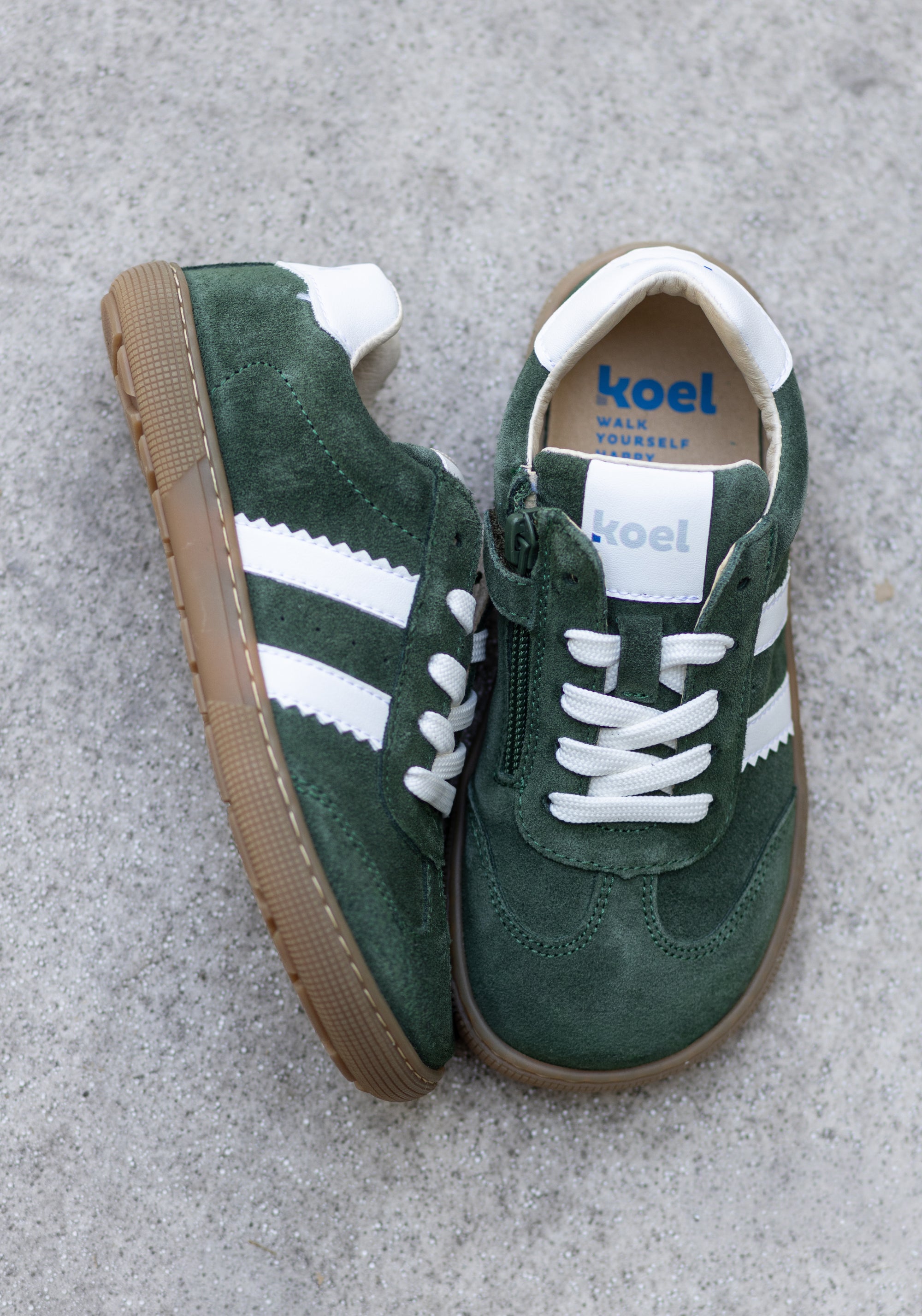 Sneakers Barefoot din piele - Declan Khaki
