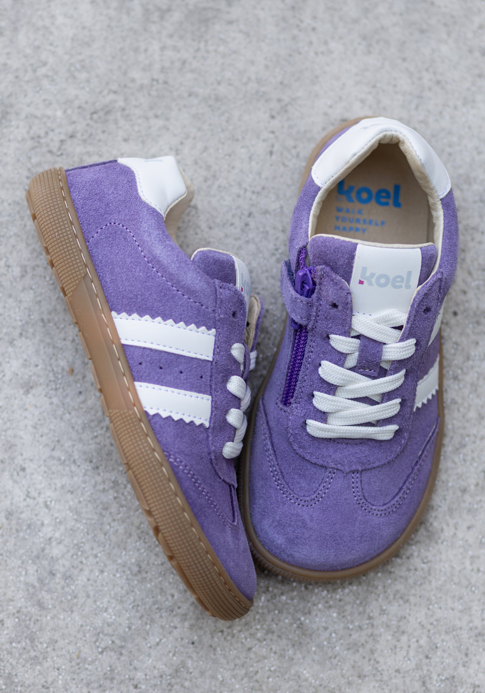 Sneakers Barefoot din piele - Declan Violet