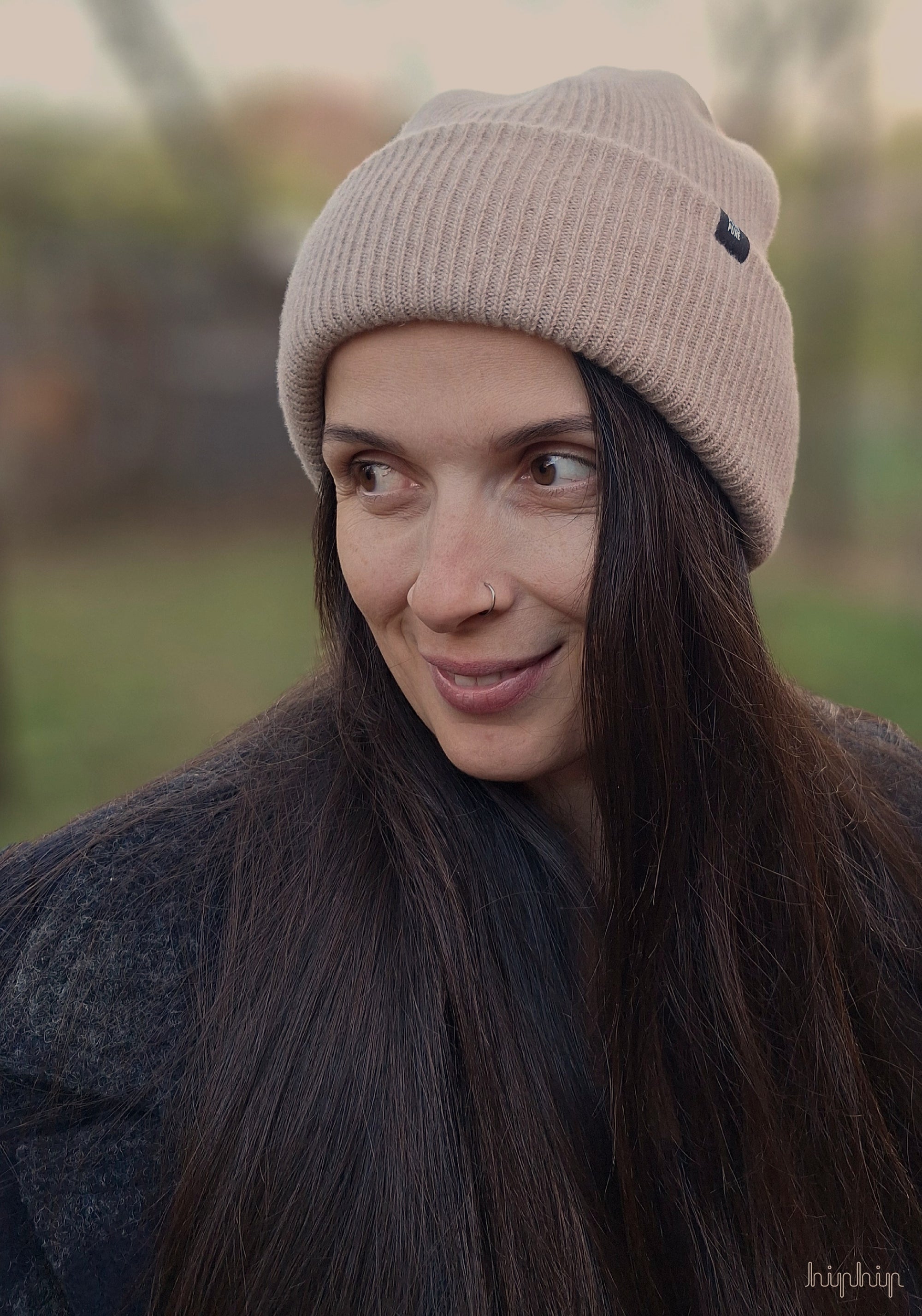 Căciulă Rib adulți din lână merinos și cașmir - Cashmere