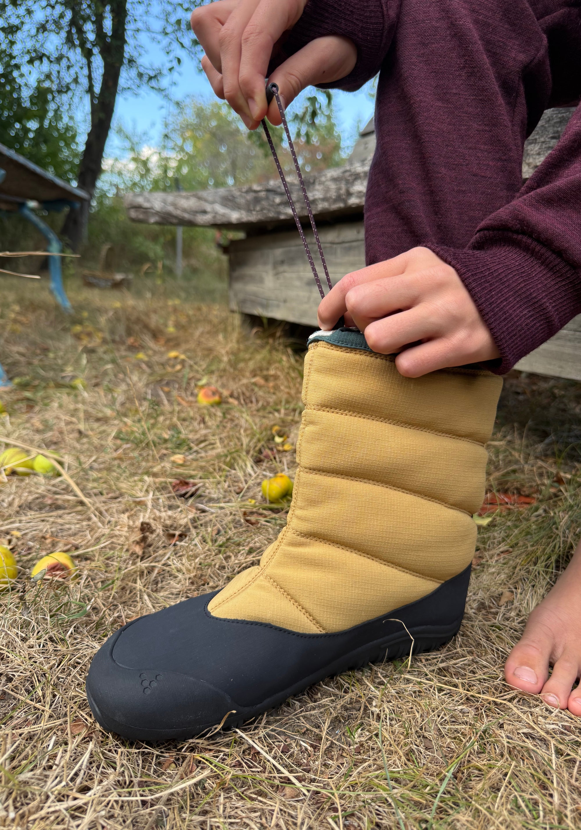 Cizme Barefoot impermeabile - Tracker Boot AT Kids Wood