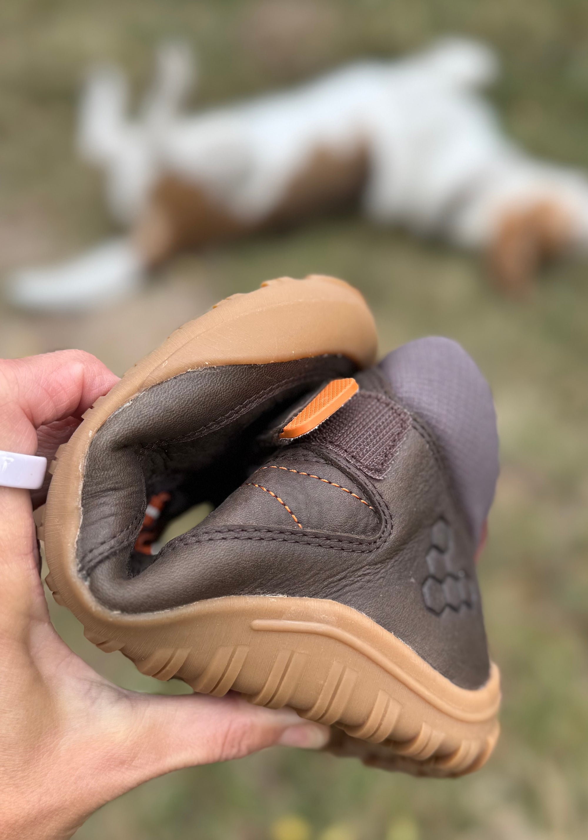 Ghete drumeție Barefoot din piele - Tracker AT Juniors Bracken