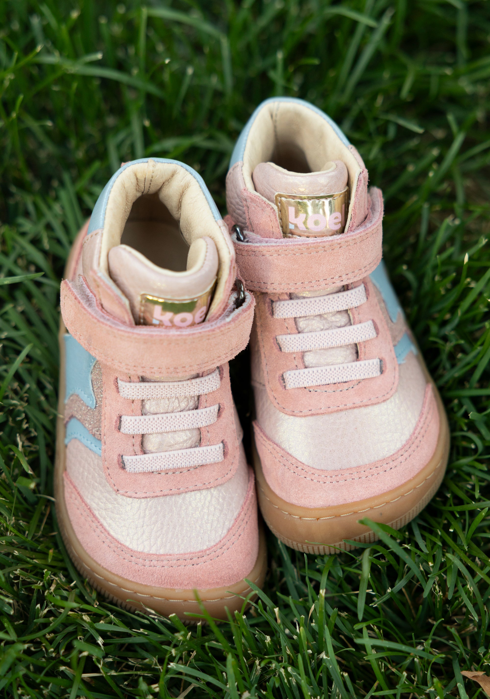 Sneakers Barefoot Wide din piele - Daro Old Pink