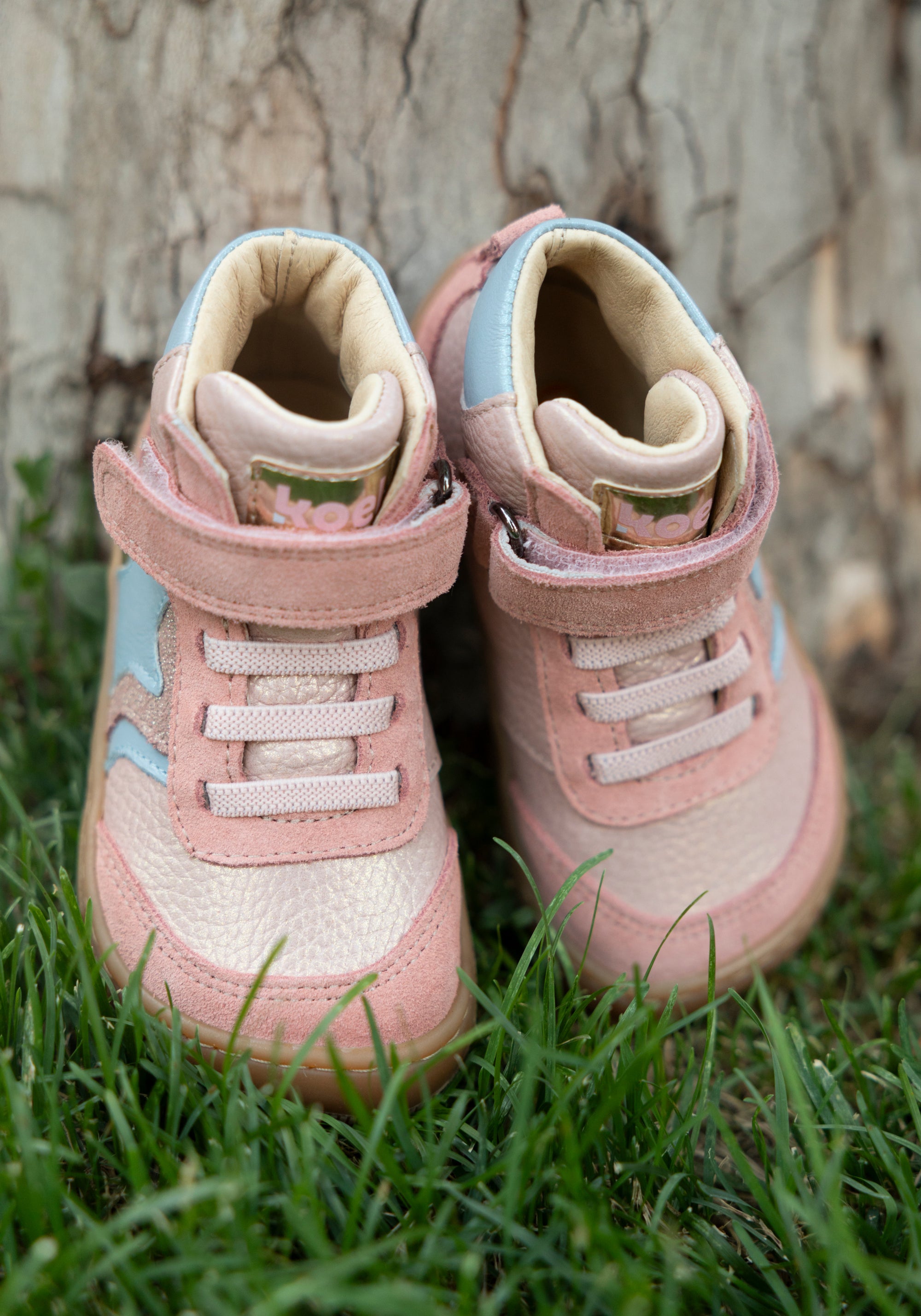 Sneakers Barefoot Wide din piele - Daro Old Pink