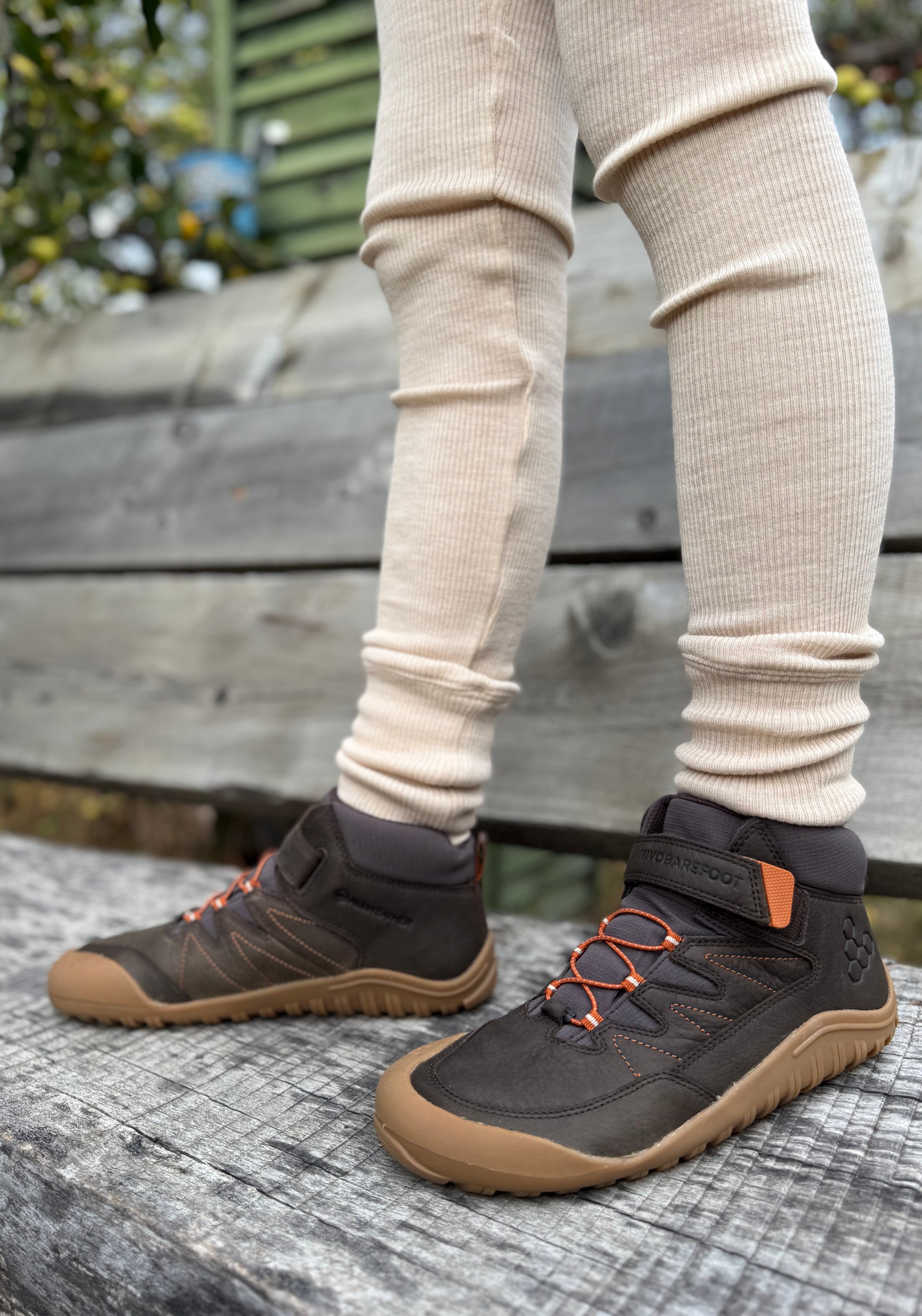 Ghete drumeție Barefoot din piele - Tracker AT Juniors Bracken