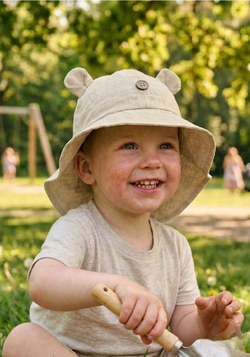 Pălărie ajustabilă Original din cânepă și bumbac - Teddy Bear Beach Dust