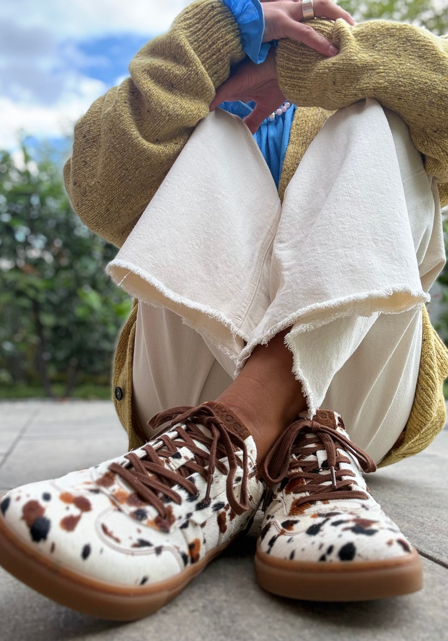 Sneakers Barefoot din piele întoarsă - Helena Fantasy Beige