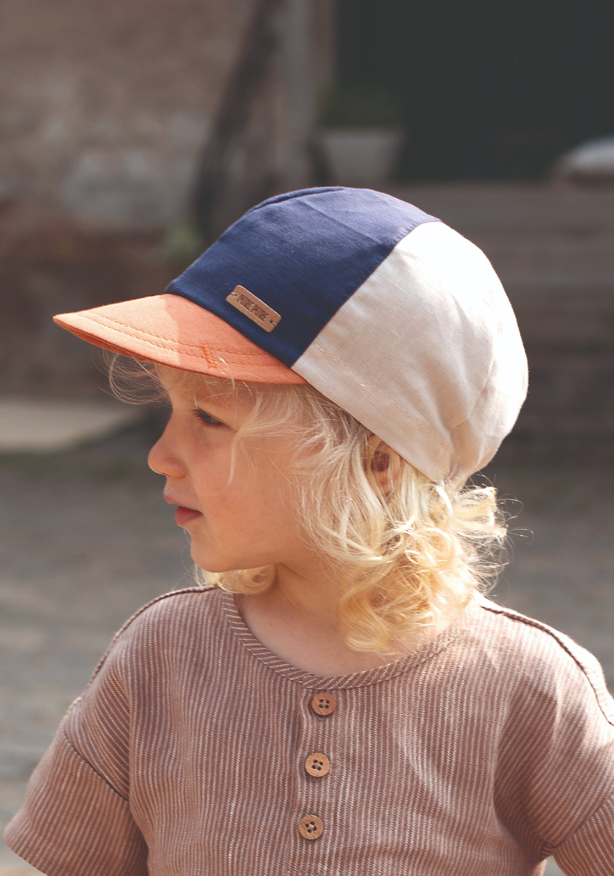 Șapcă Light din bumbac și in - Navy