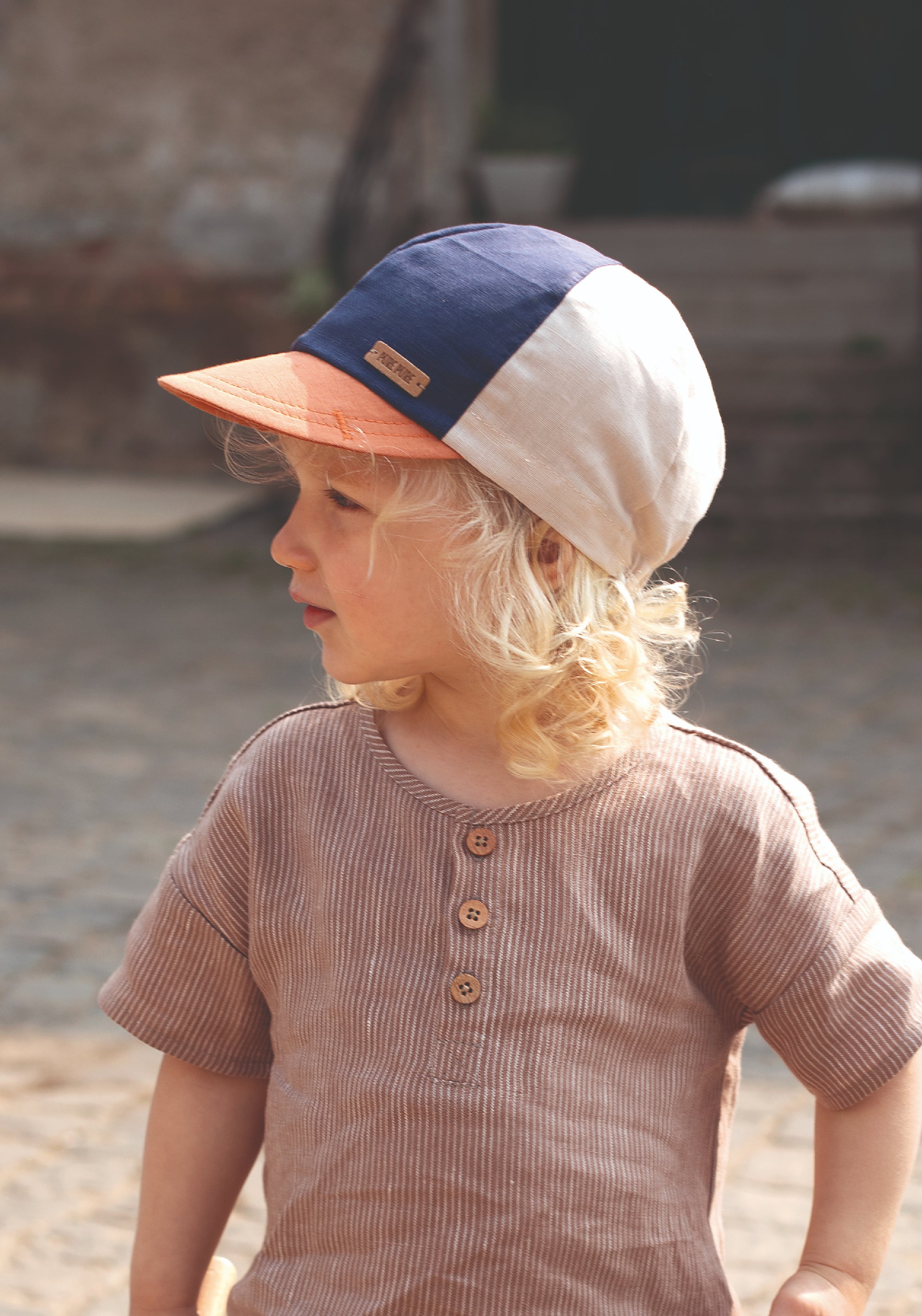 Șapcă Light din bumbac și in - Navy