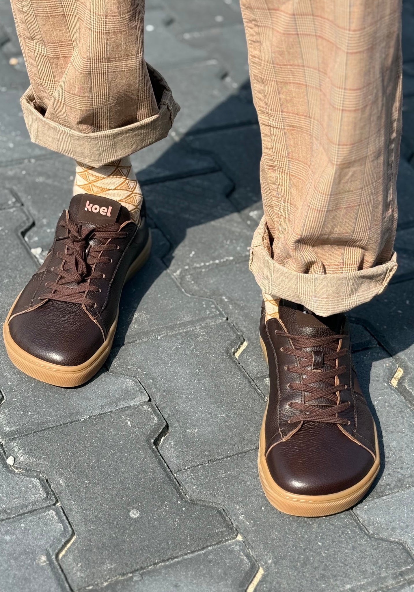 Sneakers Barefoot din piele - Helton Brown