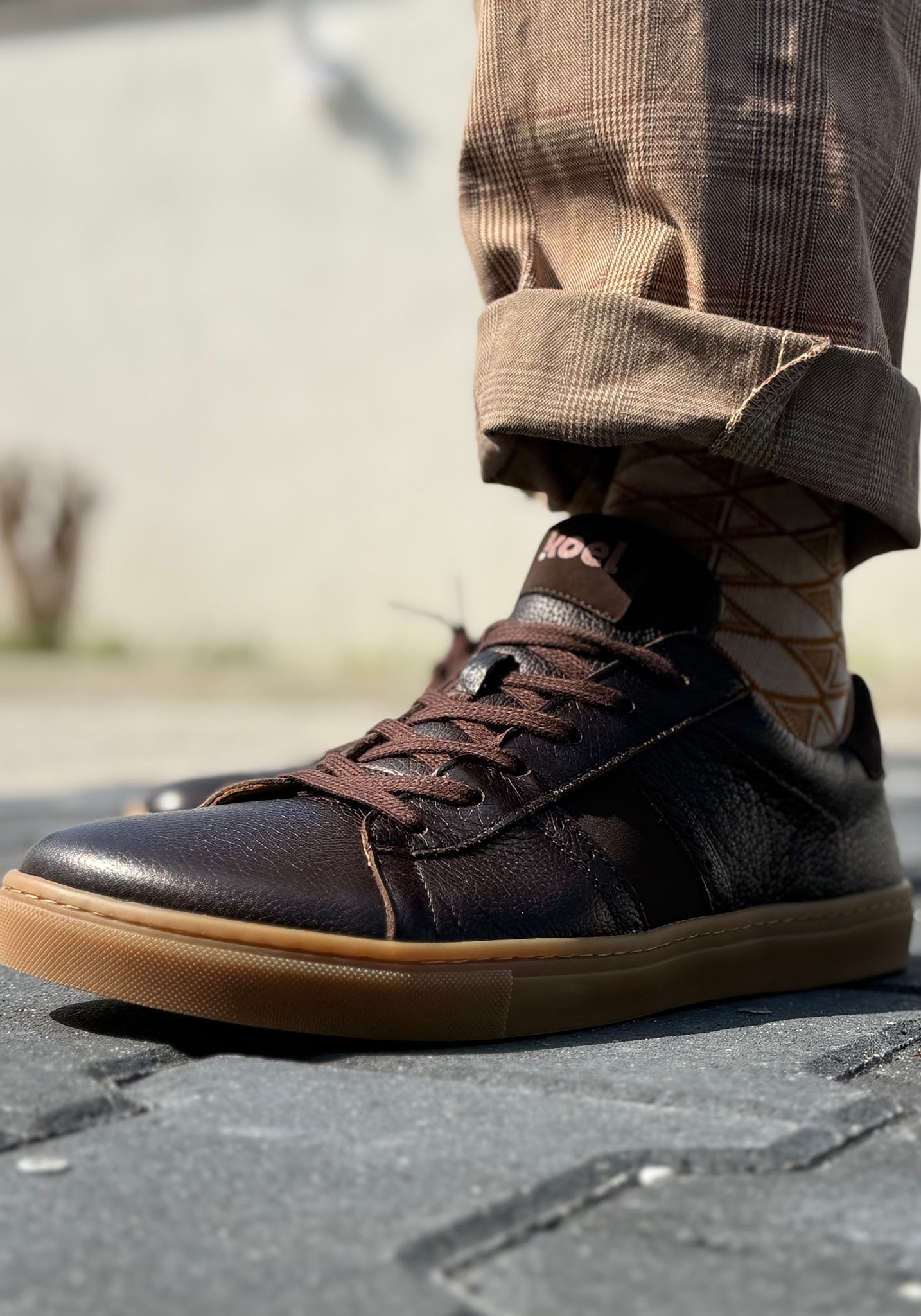 Sneakers Barefoot din piele - Helton Brown