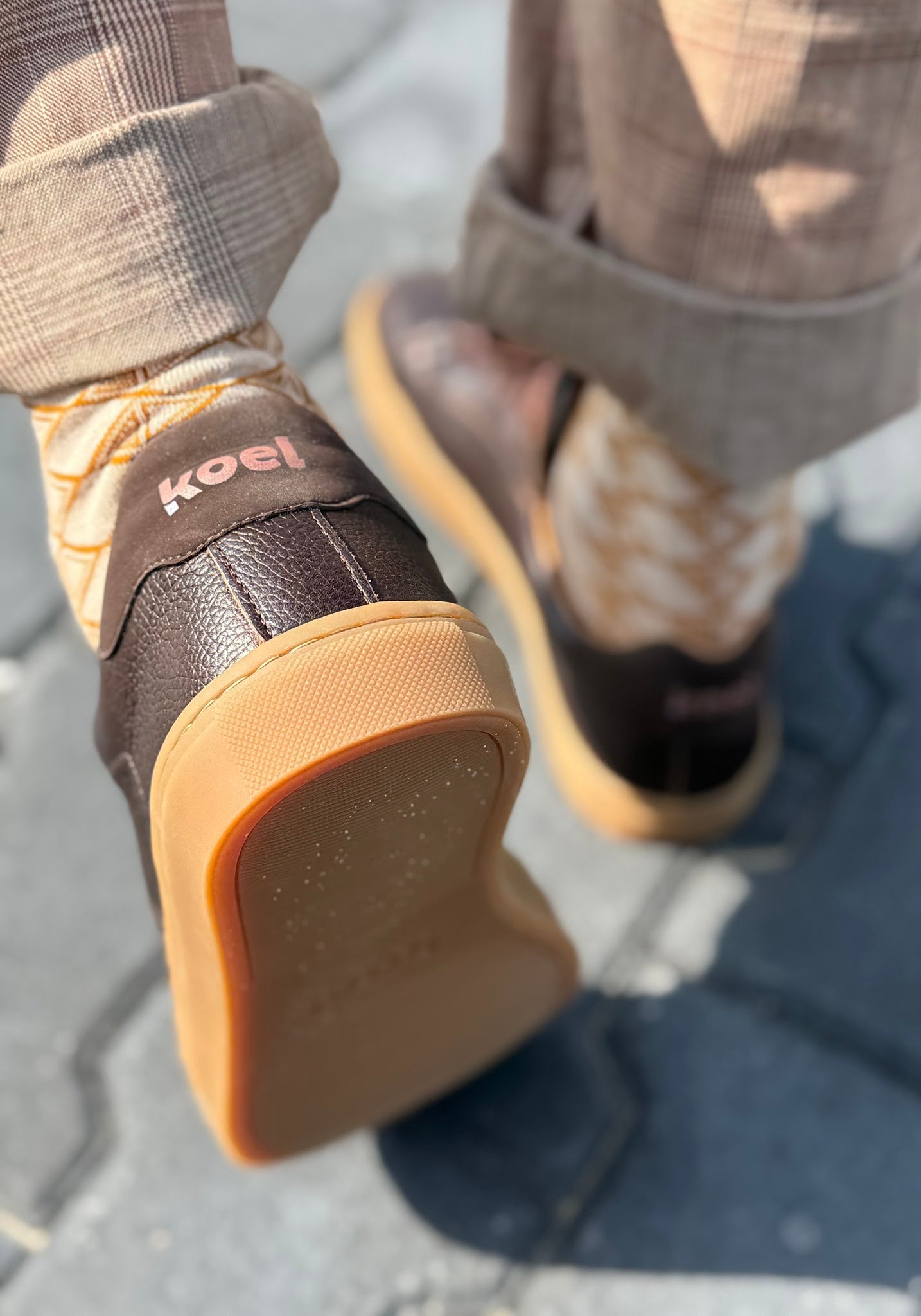Sneakers Barefoot din piele - Helton Brown