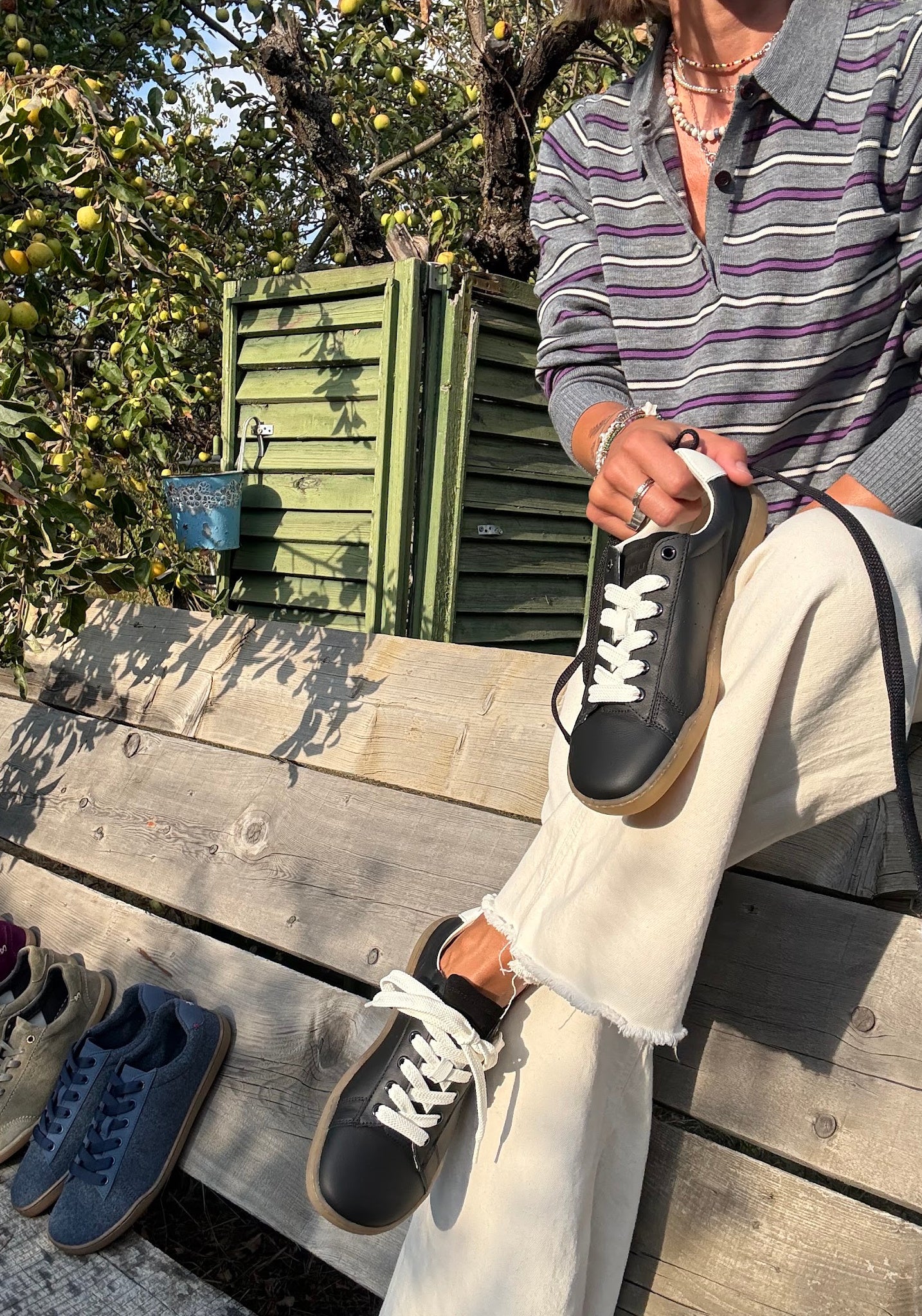 Sneakers Barefoot din piele - Black