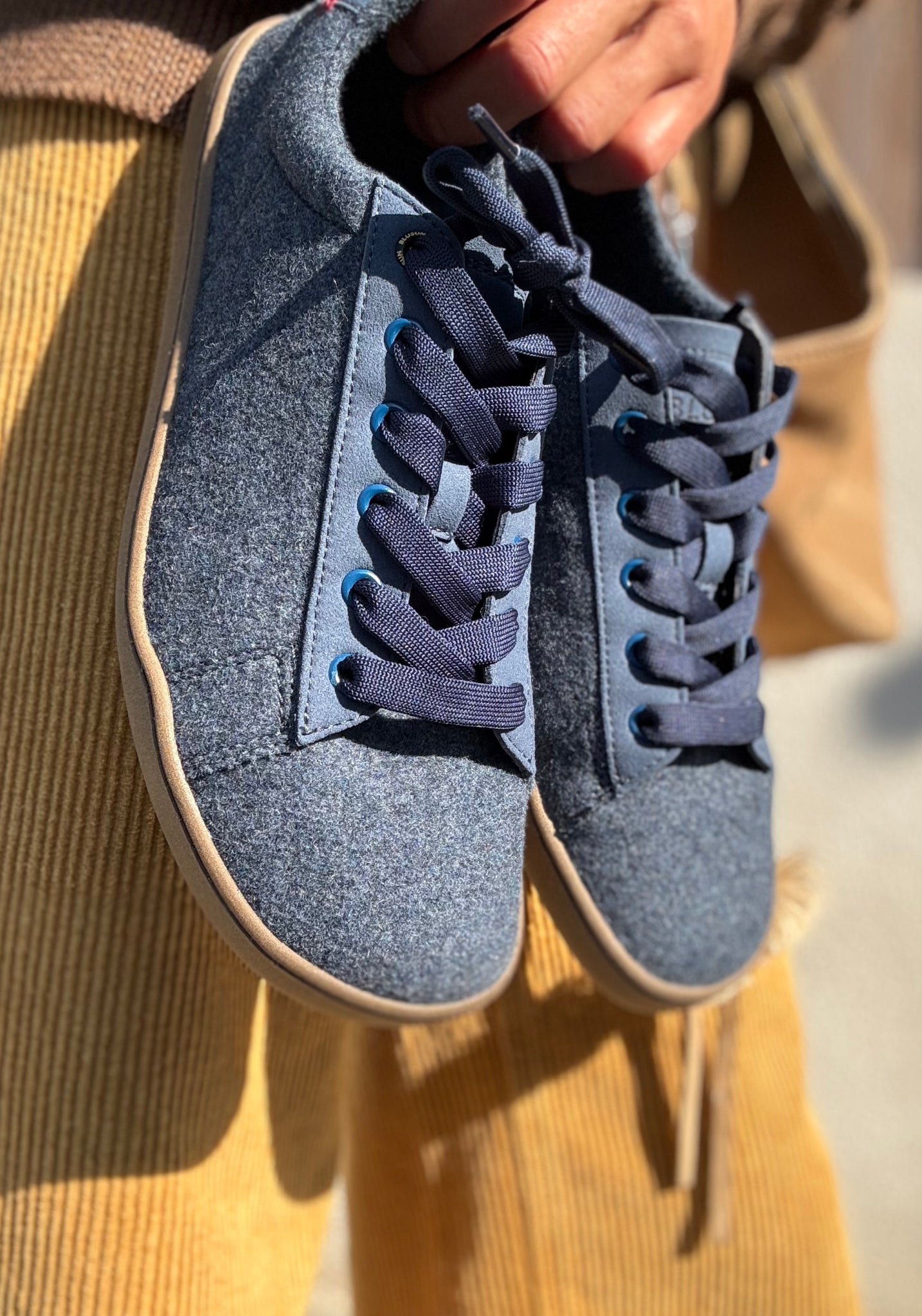 Sneakers Barefoot din lână - Blue