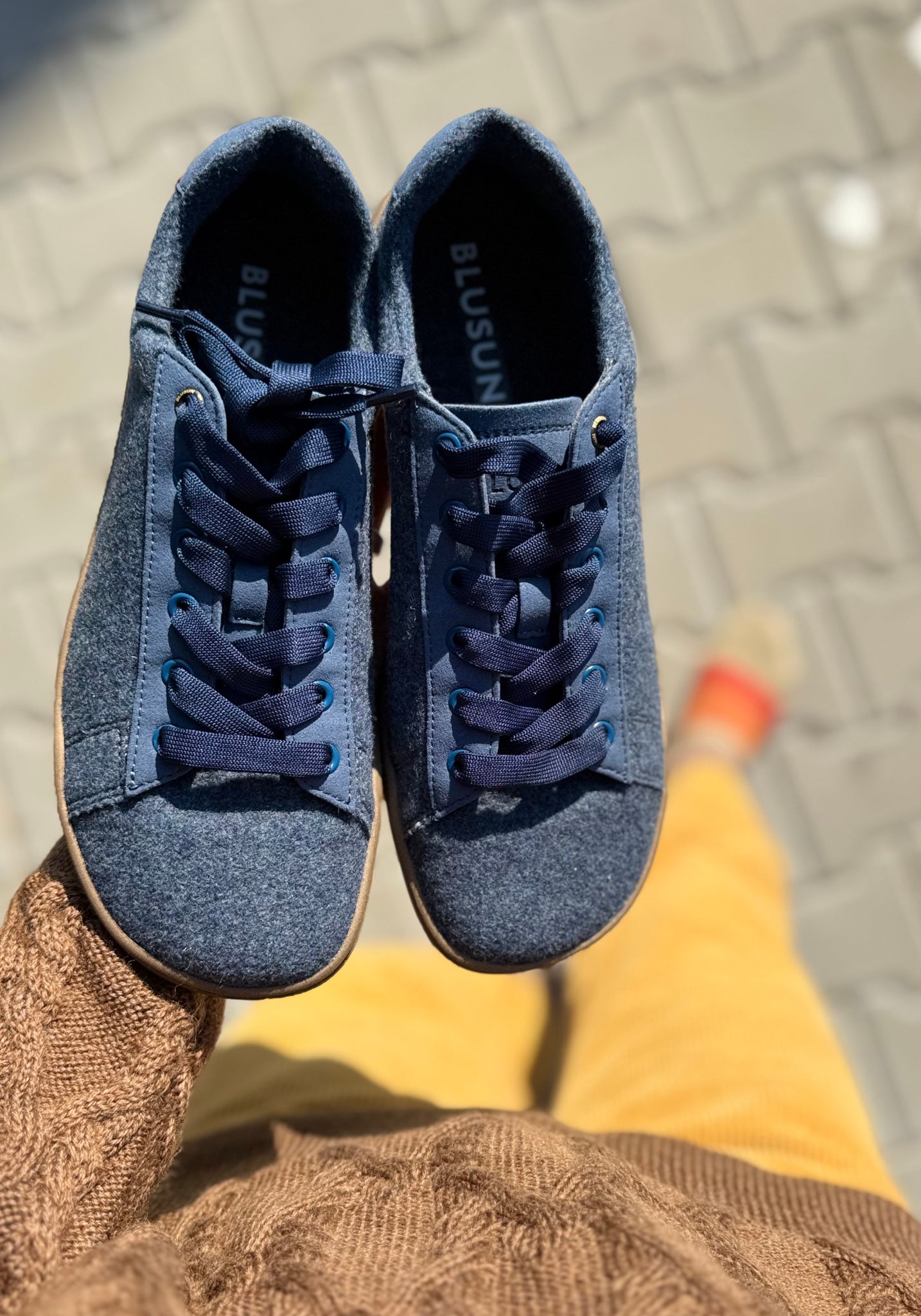 Sneakers Barefoot din lână - Blue