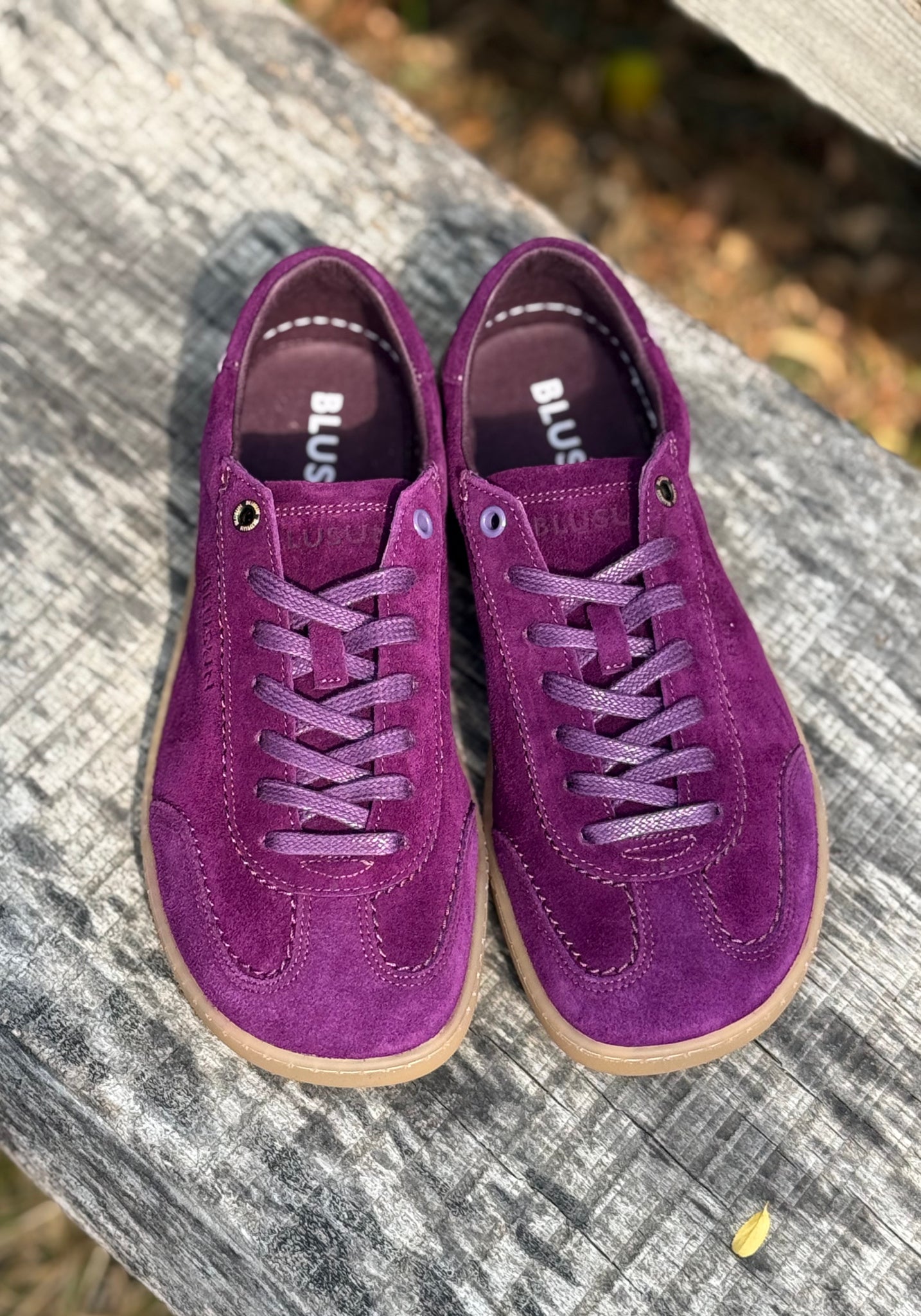Sneakers Barefoot din piele întoarsă - Purple