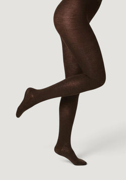 Dres Plain din lână merinos și mătase - Sindy Dark Brown