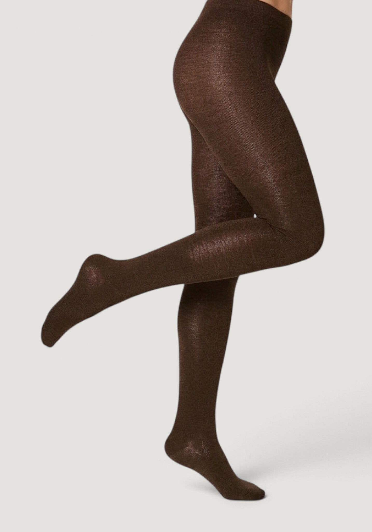 Dres Plain din lână merinos și mătase - Sindy Dark Brown