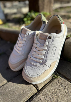 Sneakers Barefoot Wide din piele - Off White/Beige