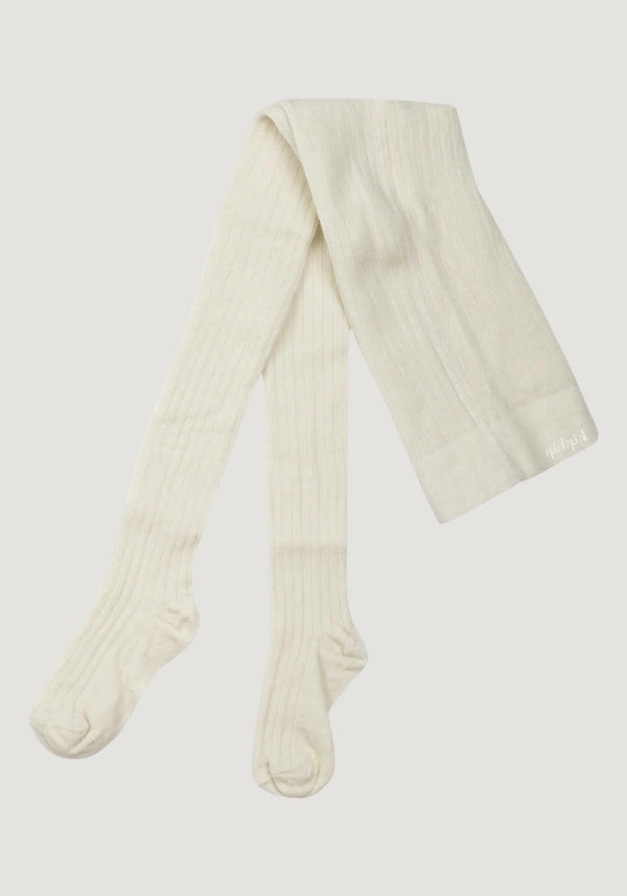 Dres Rib din lână merinos - Off White