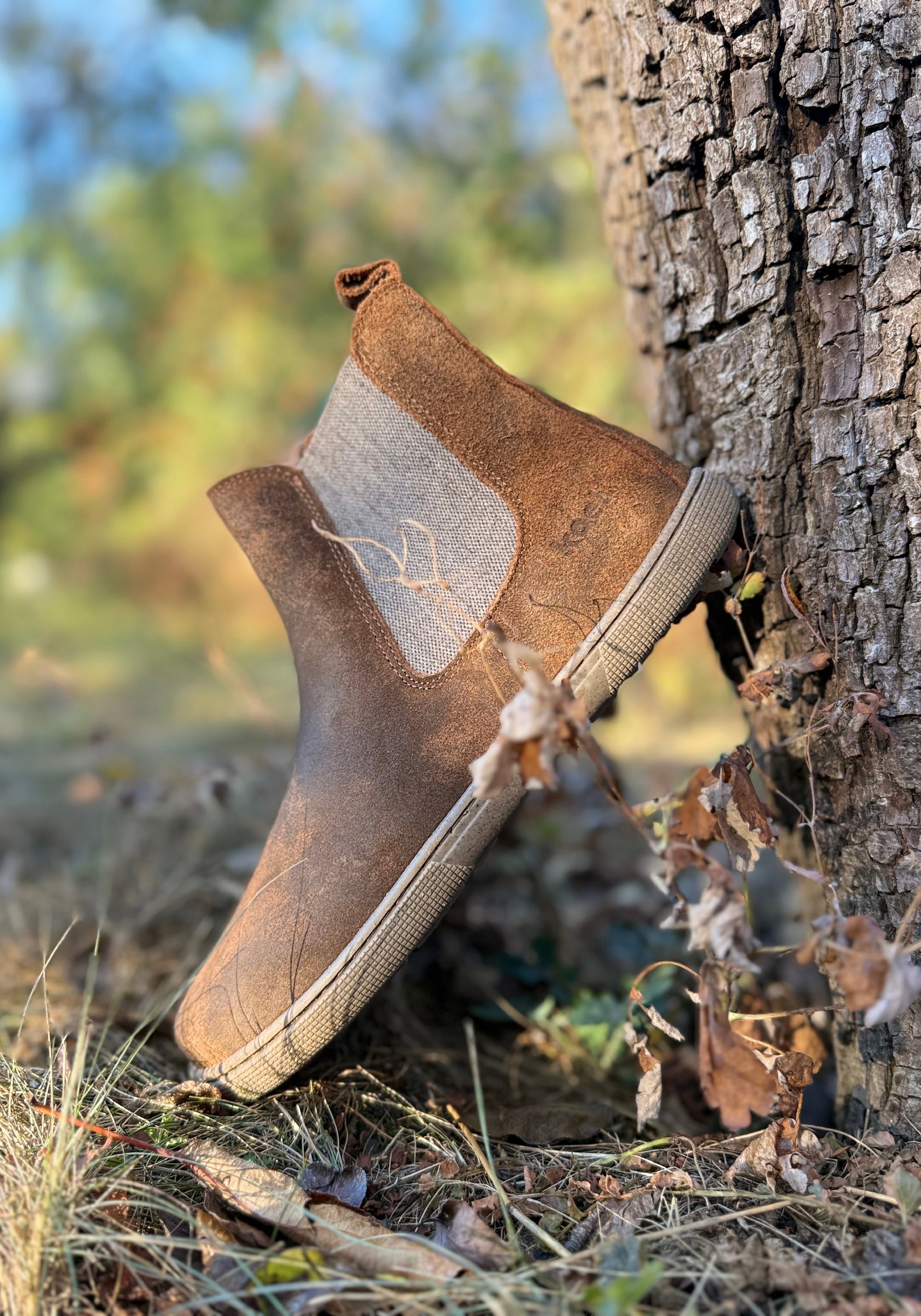 Ghete Barefoot îmblănite - Filas Cognac