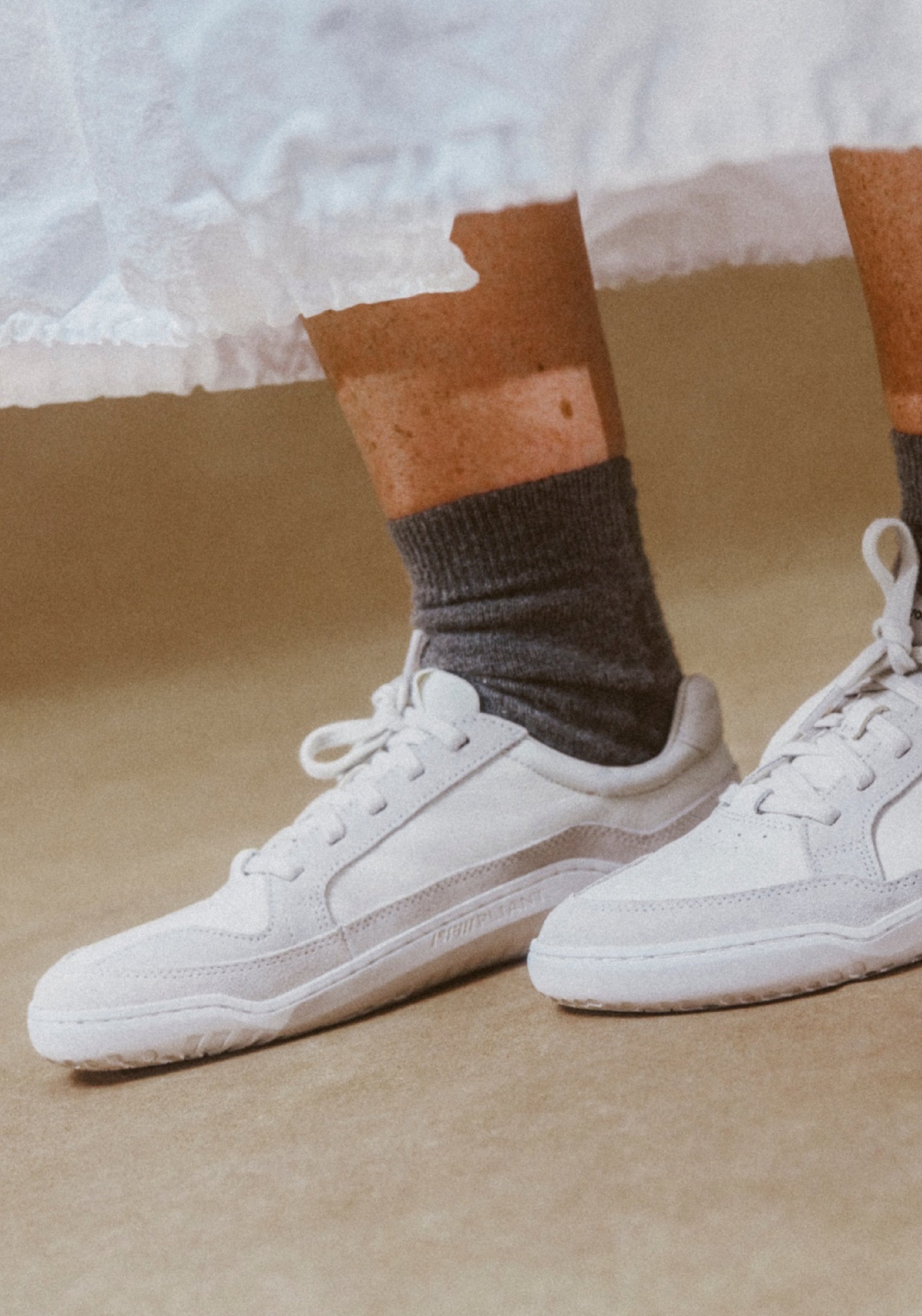 Sneakers Barefoot din piele - Gobi II Men Limestone