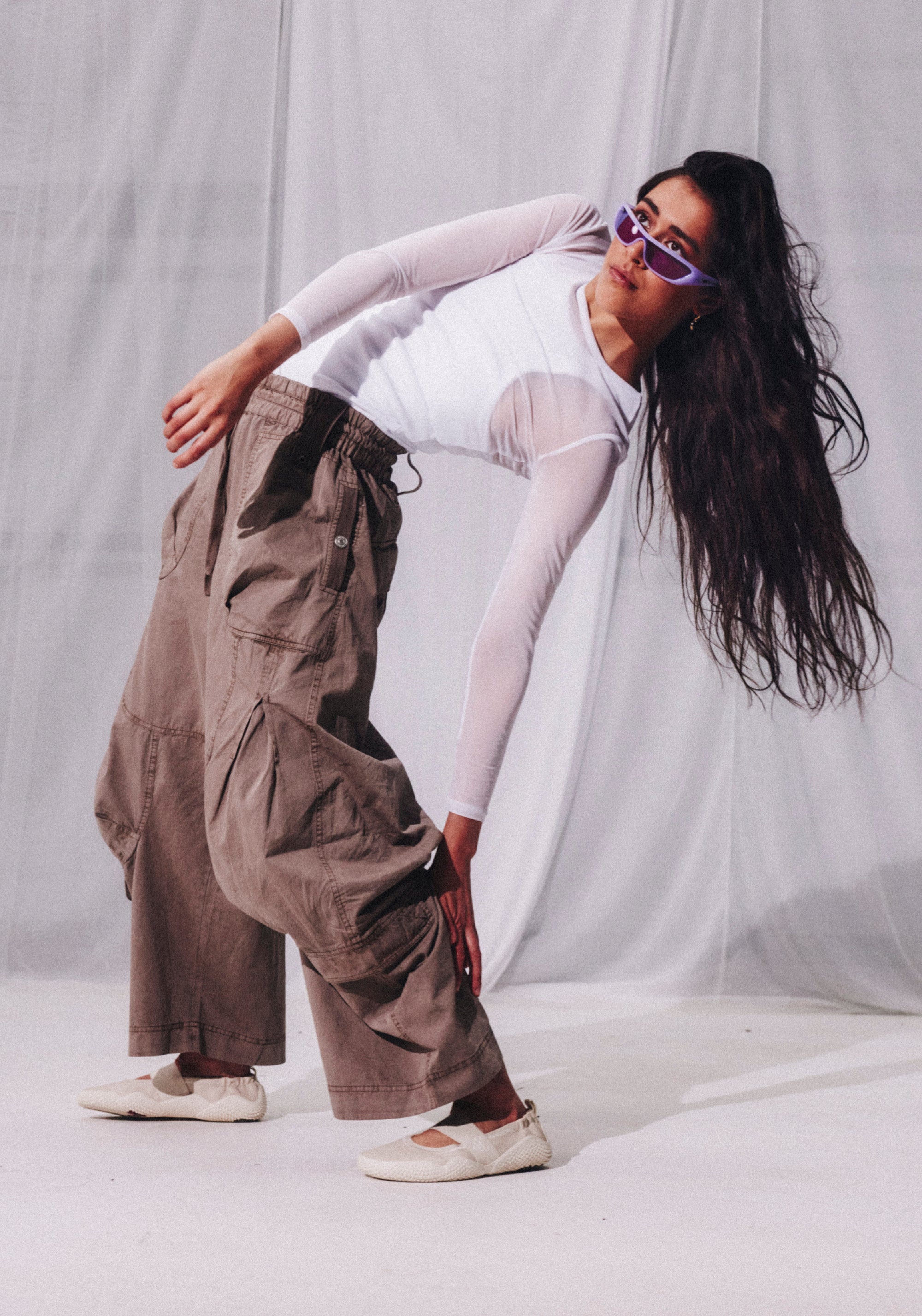 Balerini Barefoot din piele - Motus Studio Ballet Sand
