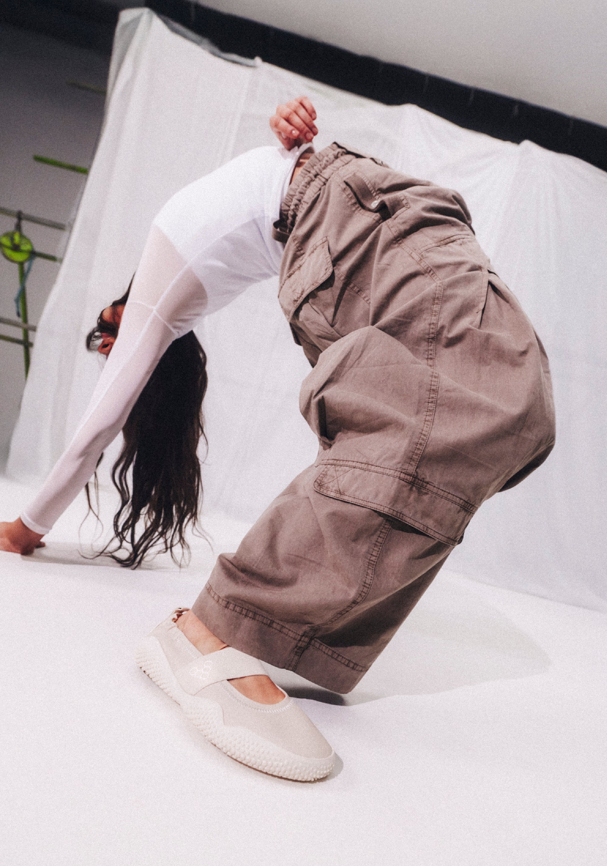 Balerini Barefoot din piele - Motus Studio Ballet Sand
