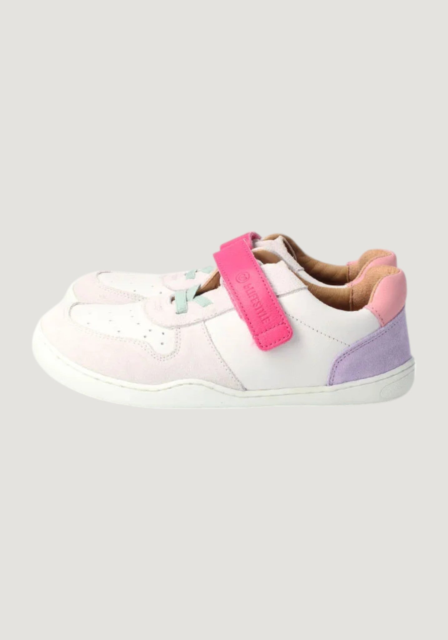 Sneakers Barefoot din piele - Sali White Mint