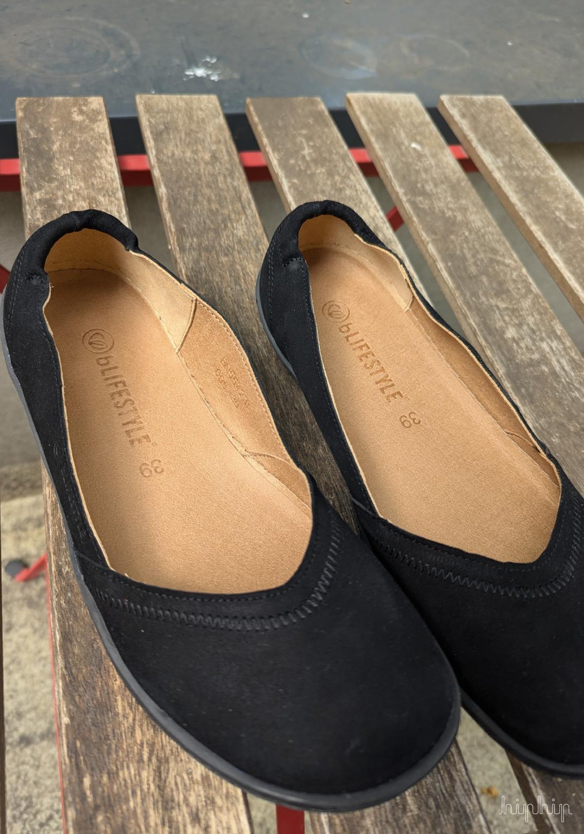 Balerini Barefoot din piele întoarsă - Ballerina Style Black