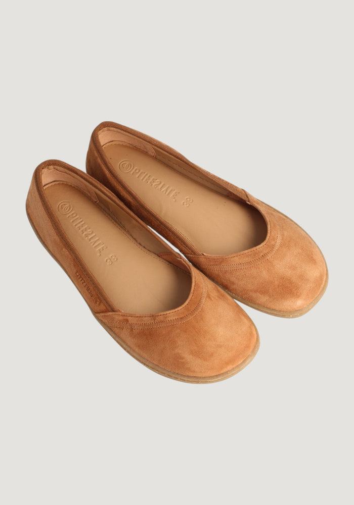 Balerini Barefoot din piele - Ballerina Style Hazelnut
