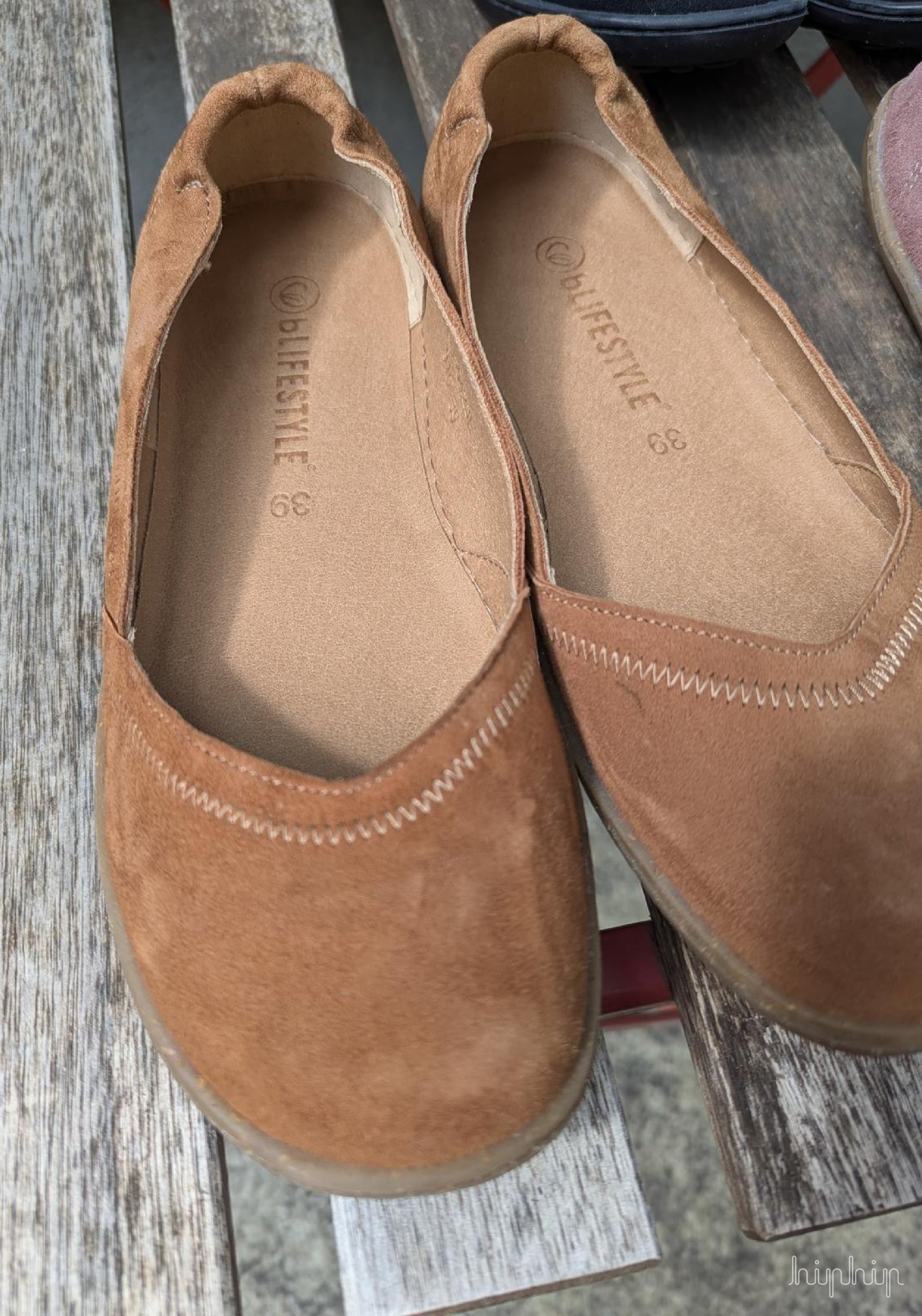 Balerini Barefoot din piele întoarsă - Ballerina Style Hazelnut