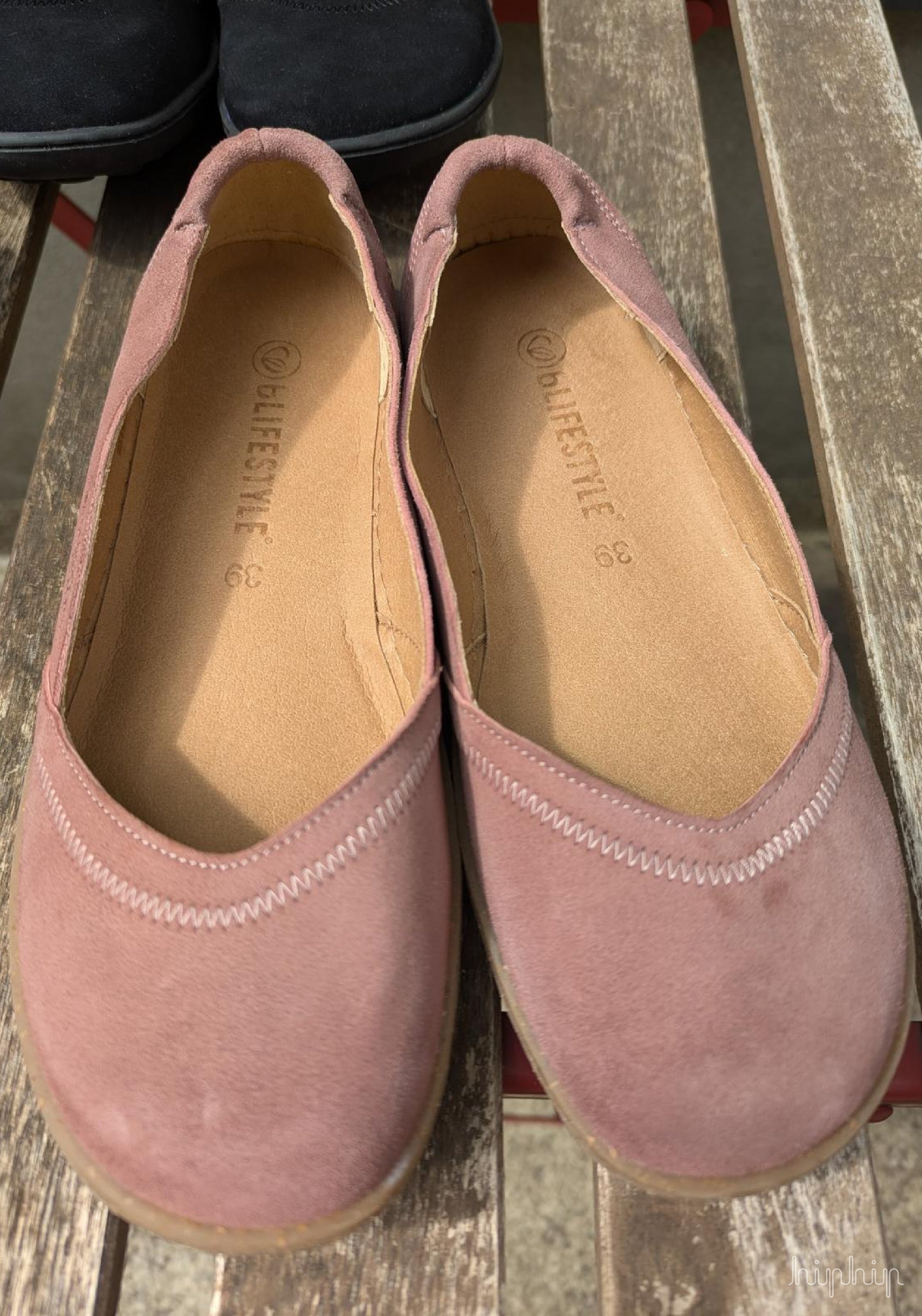 Balerini Barefoot din piele întoarsă - Ballerina Style Rose