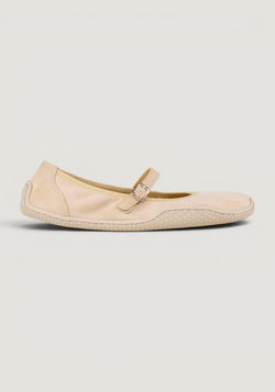 Balerini Barefoot din piele întoarsă - Valeria Beige