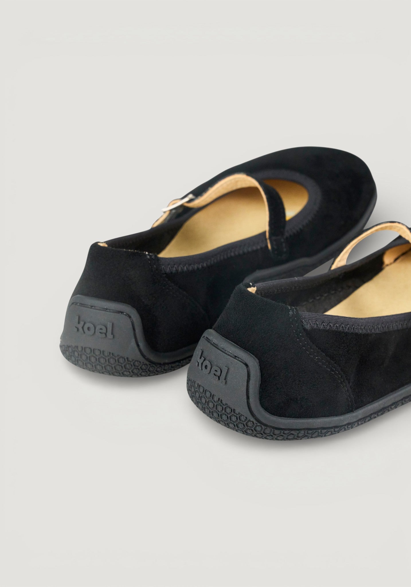 Balerini Barefoot din piele întoarsă - Valeria Black