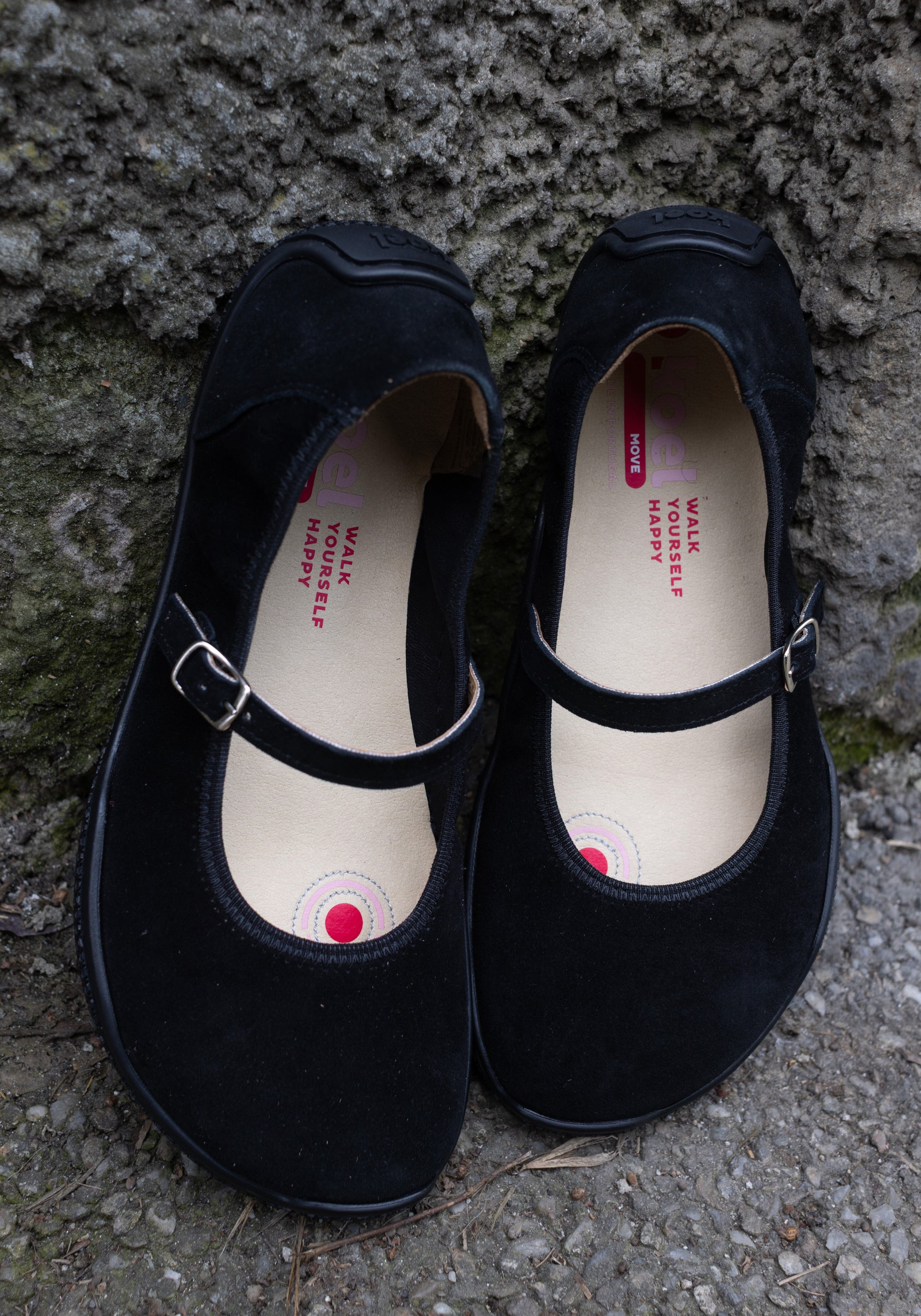Balerini Barefoot din piele întoarsă - Valeria Black