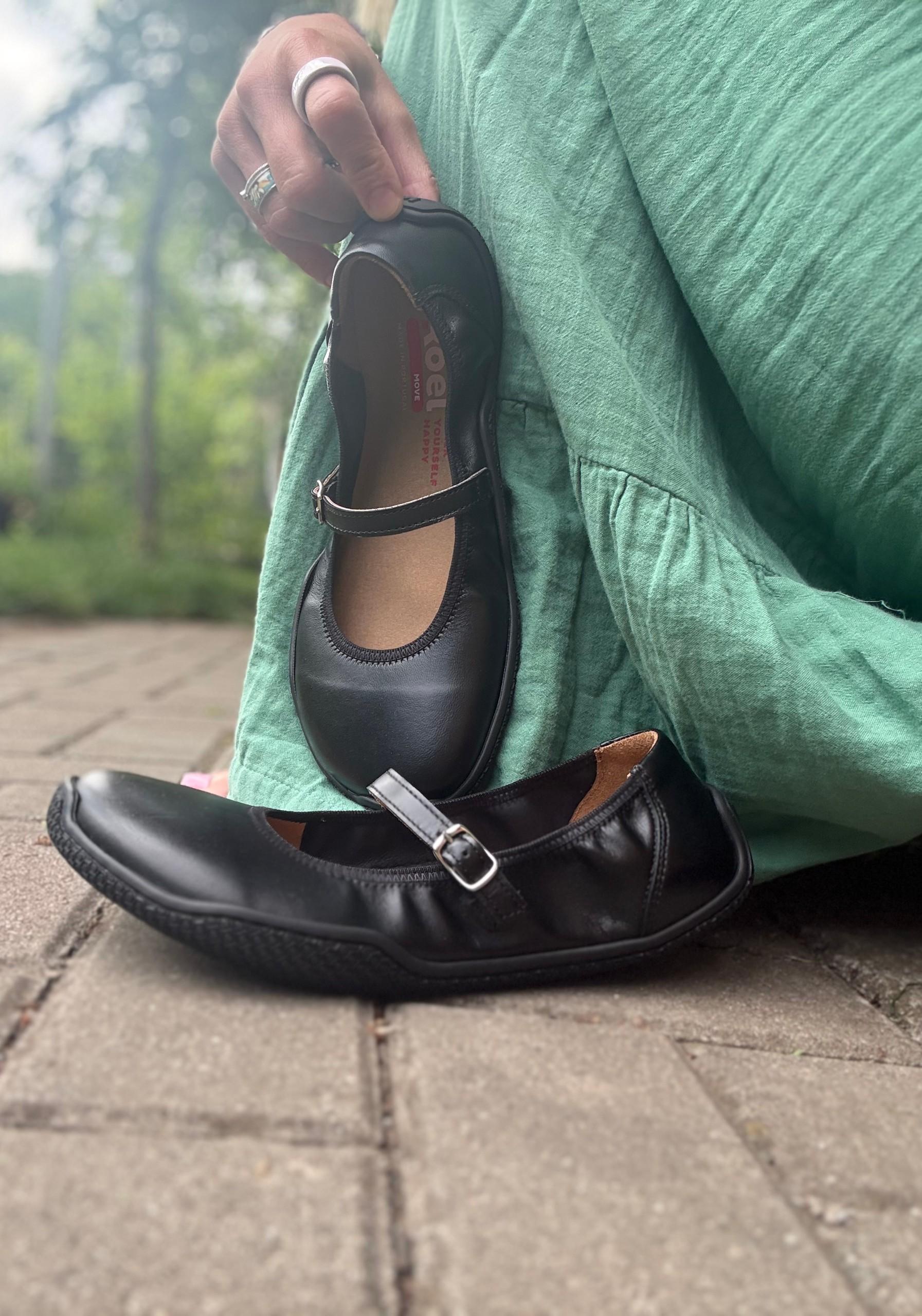 Balerini Barefoot din piele - Valeria Black