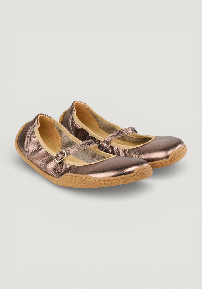 Balerini Barefoot din piele - Valeria Bronze