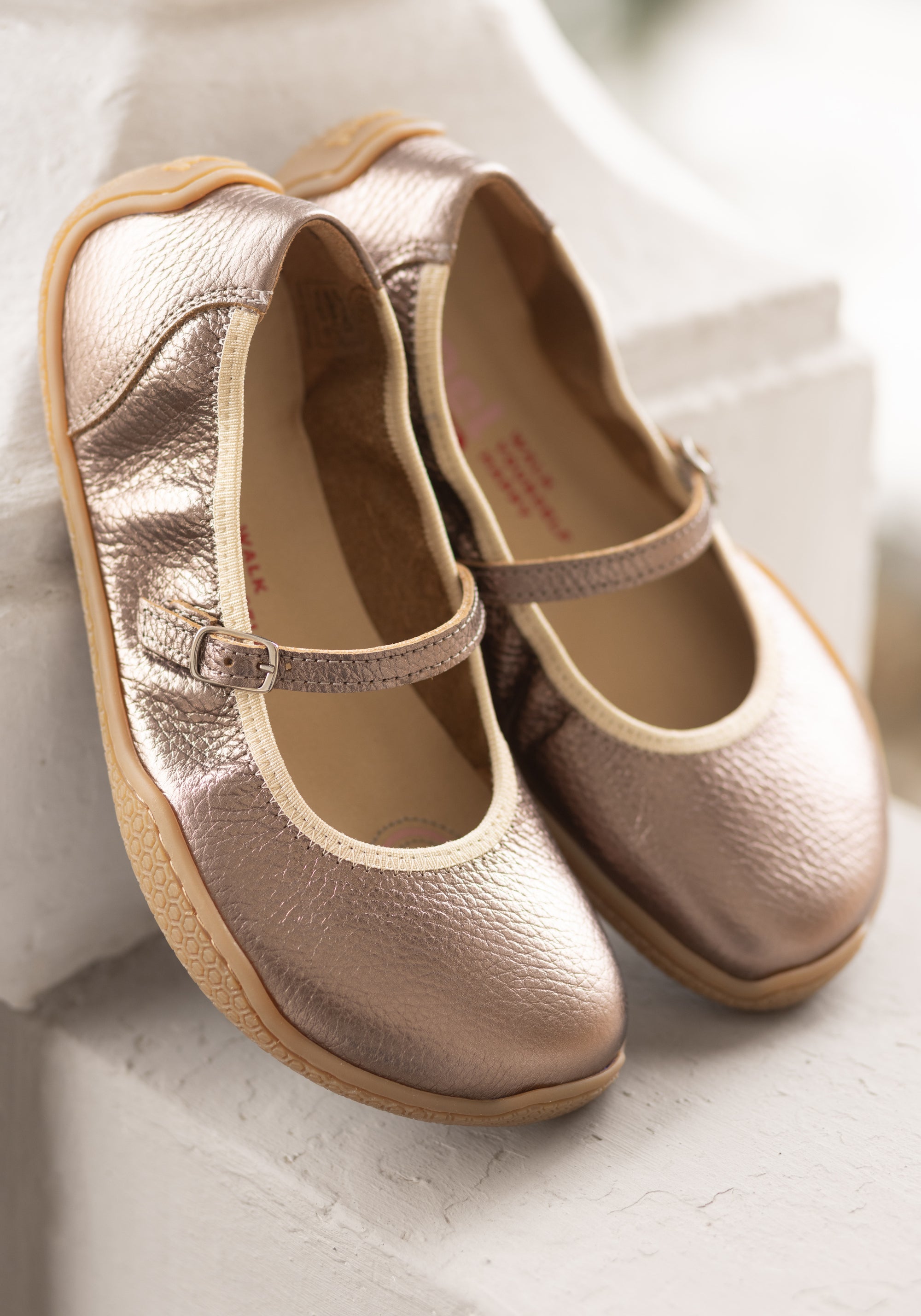 Balerini Barefoot din piele - Valeria Bronze