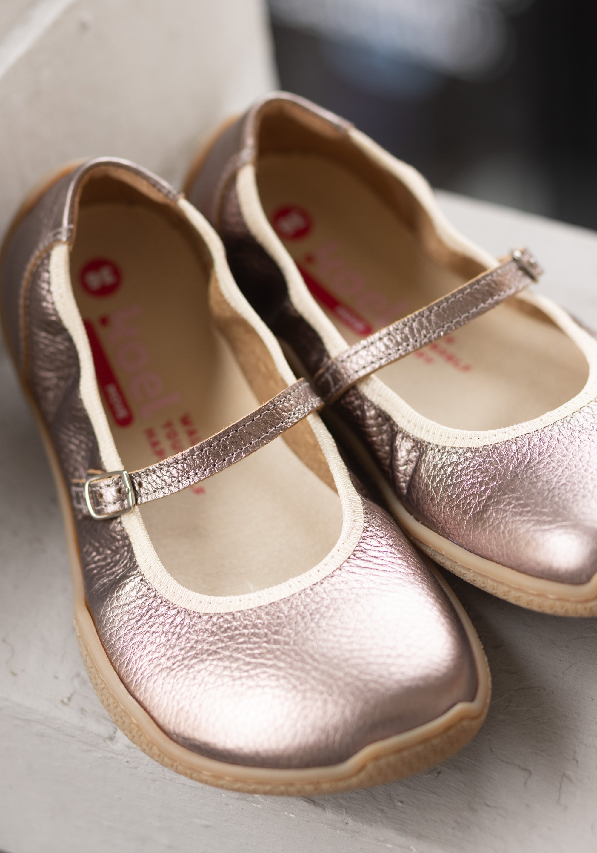 Balerini Barefoot din piele - Valeria Bronze
