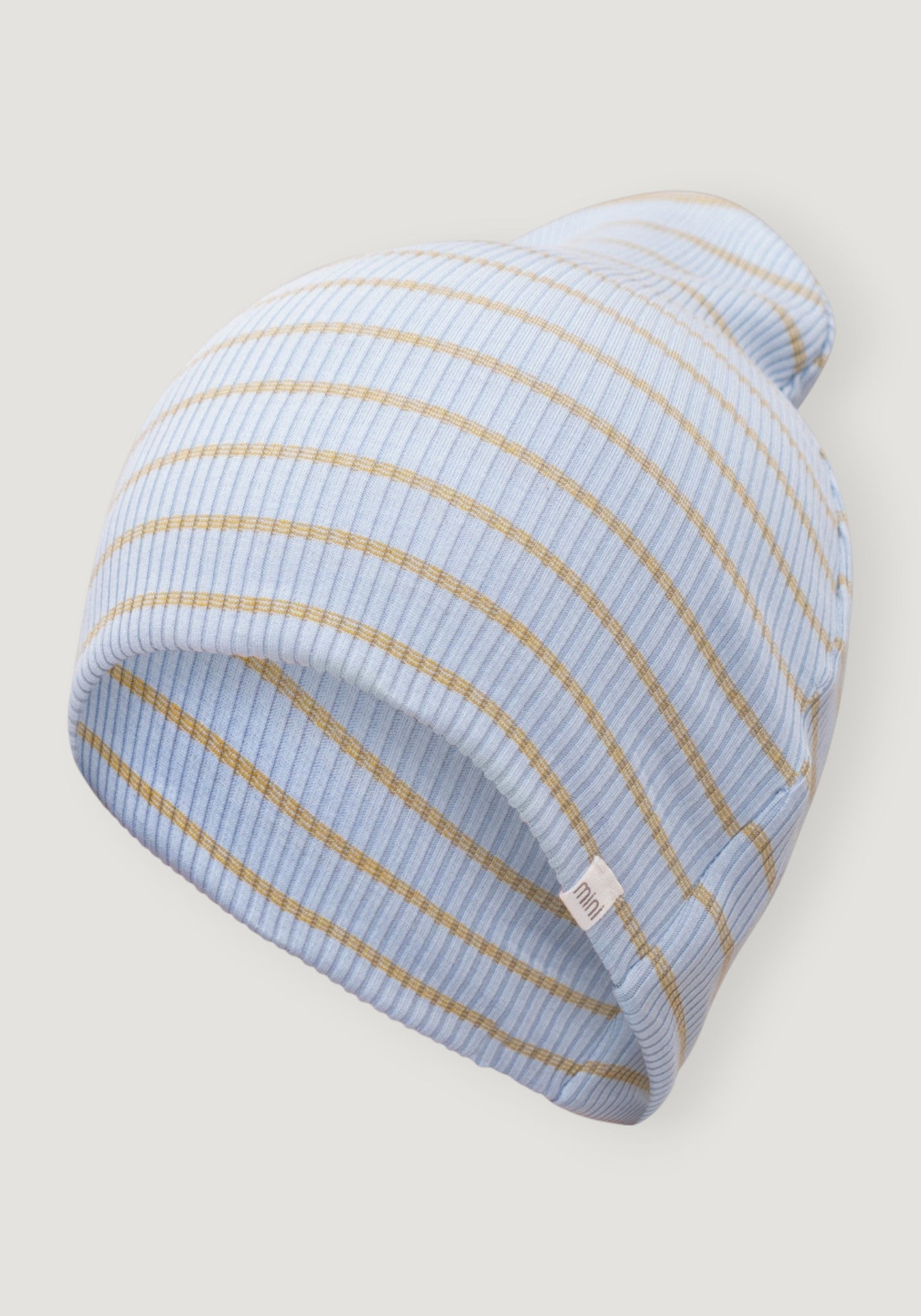 Căciulă seamless dublată din mătase - Bambi Clear Olive Stripes