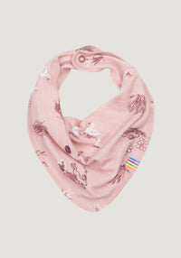 Bavetă/eșarfă din lână merinos și bambus - Goose Light Pink
