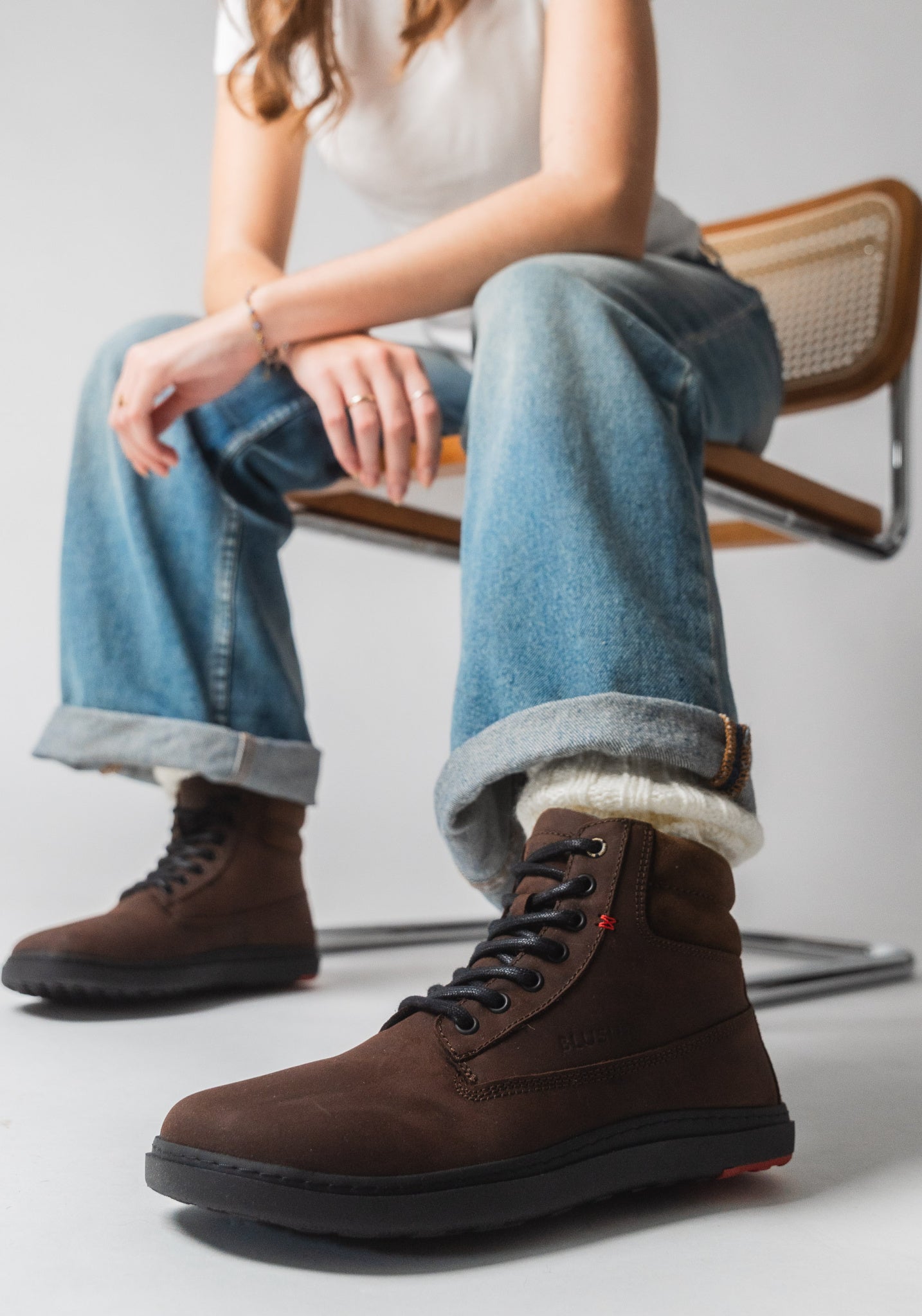 Ghete Barefoot din piele - Brown