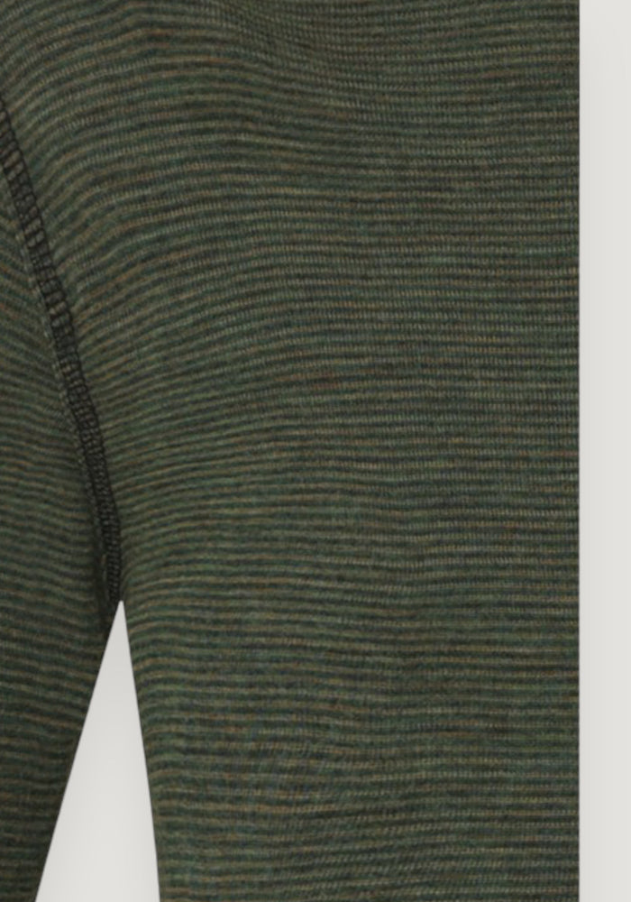 Bluză bărbați din lână merinos - Green Stripe Jalfe HipHip.ro
