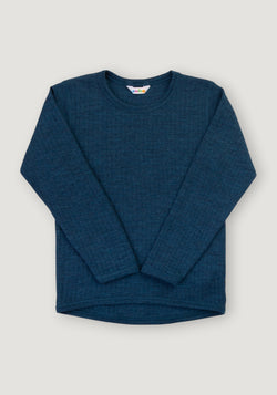 Bluză din lână merinos - Basic Blue