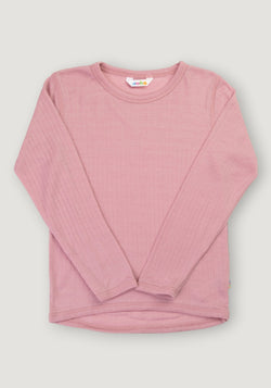 Bluză din lână merinos - Basic Old Rose