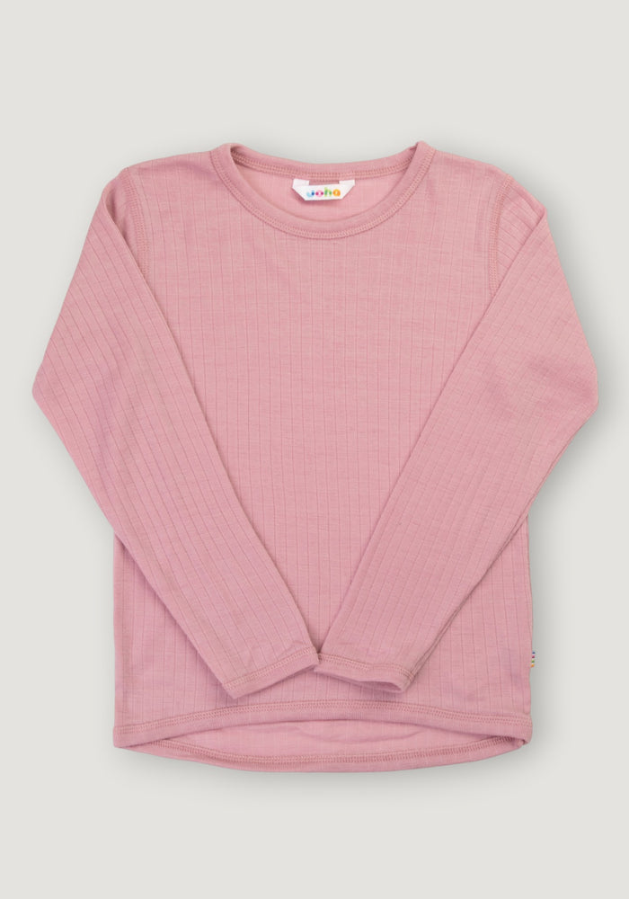 Bluză din lână merinos - Basic Old Rose