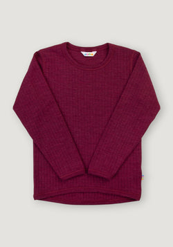 Bluză din lână merinos - Basic Pink